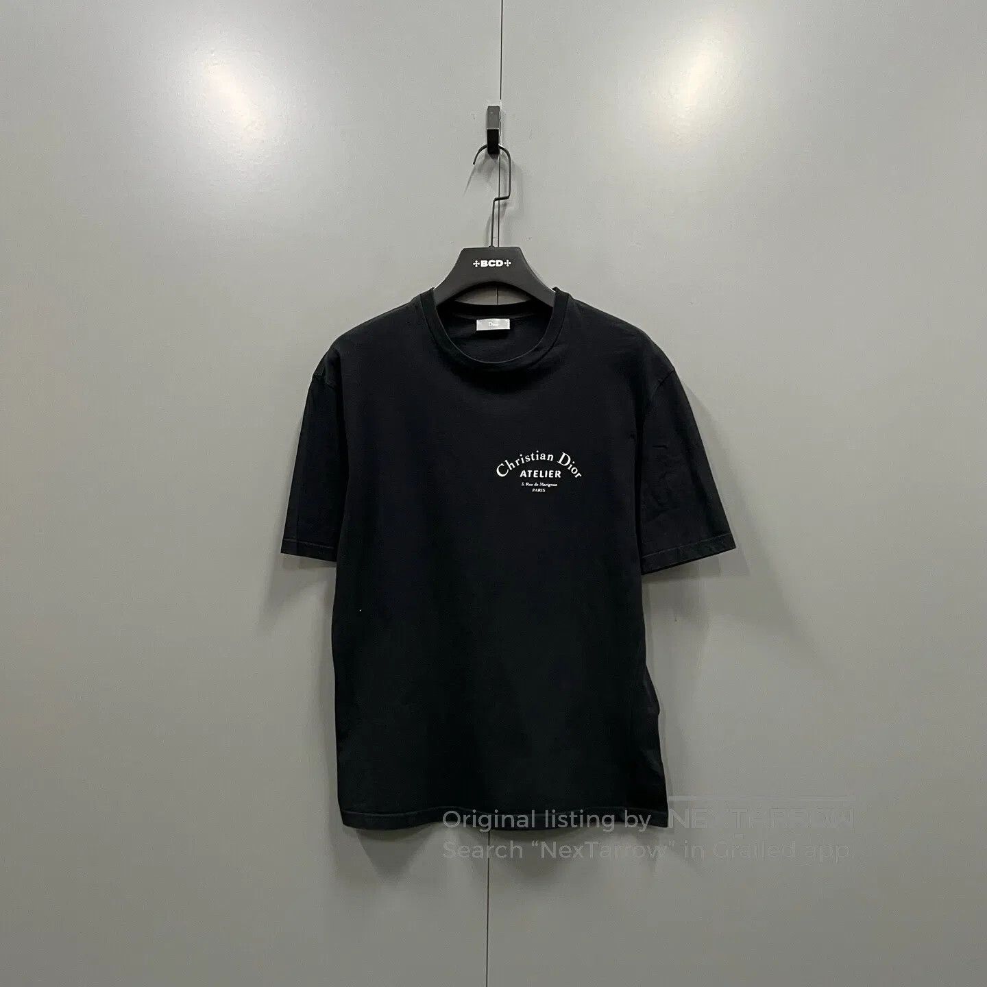 Dior 2018 Dior Homme Atelier Men's Logo-printed Black T-shirt