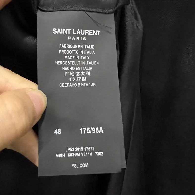 Saint Laurent Paris Saint Laurent Black Gold Shimmer Blazer Set-2507 Size US M / EU 48-50 / 2 - 8 Thumbnail