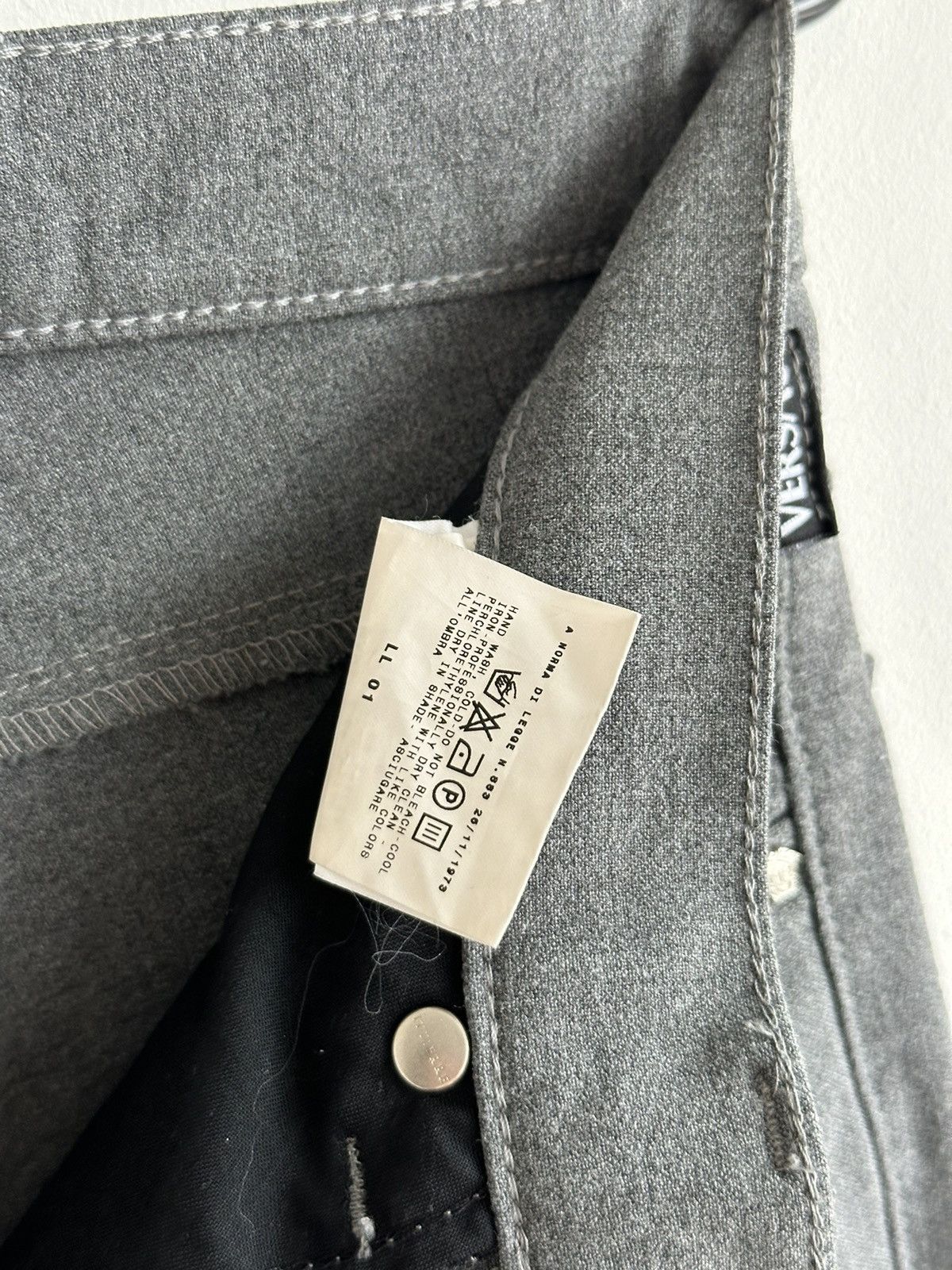 Versace Jeans Couture Vtg Versace Jeans Couture Stretch Pants Gray Size 31 W28xL28 Size US 31 - 11 Thumbnail