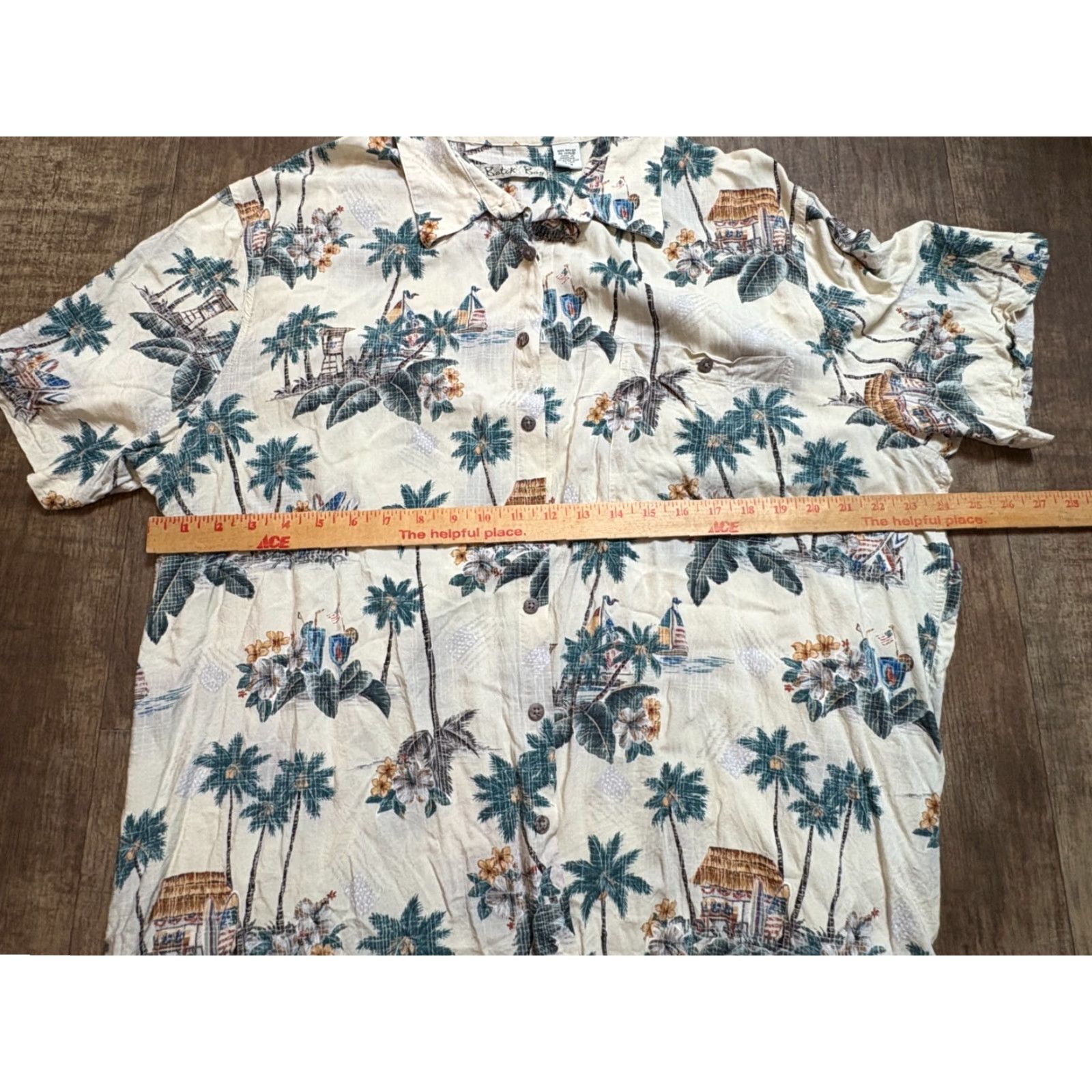 Vintage Batik Bay Hawaiian Shirt Mens Size 2 XB 100% Rayon Tropical Palms Button Up Dad Size US XXL / EU 58 / 5 - 3 Thumbnail