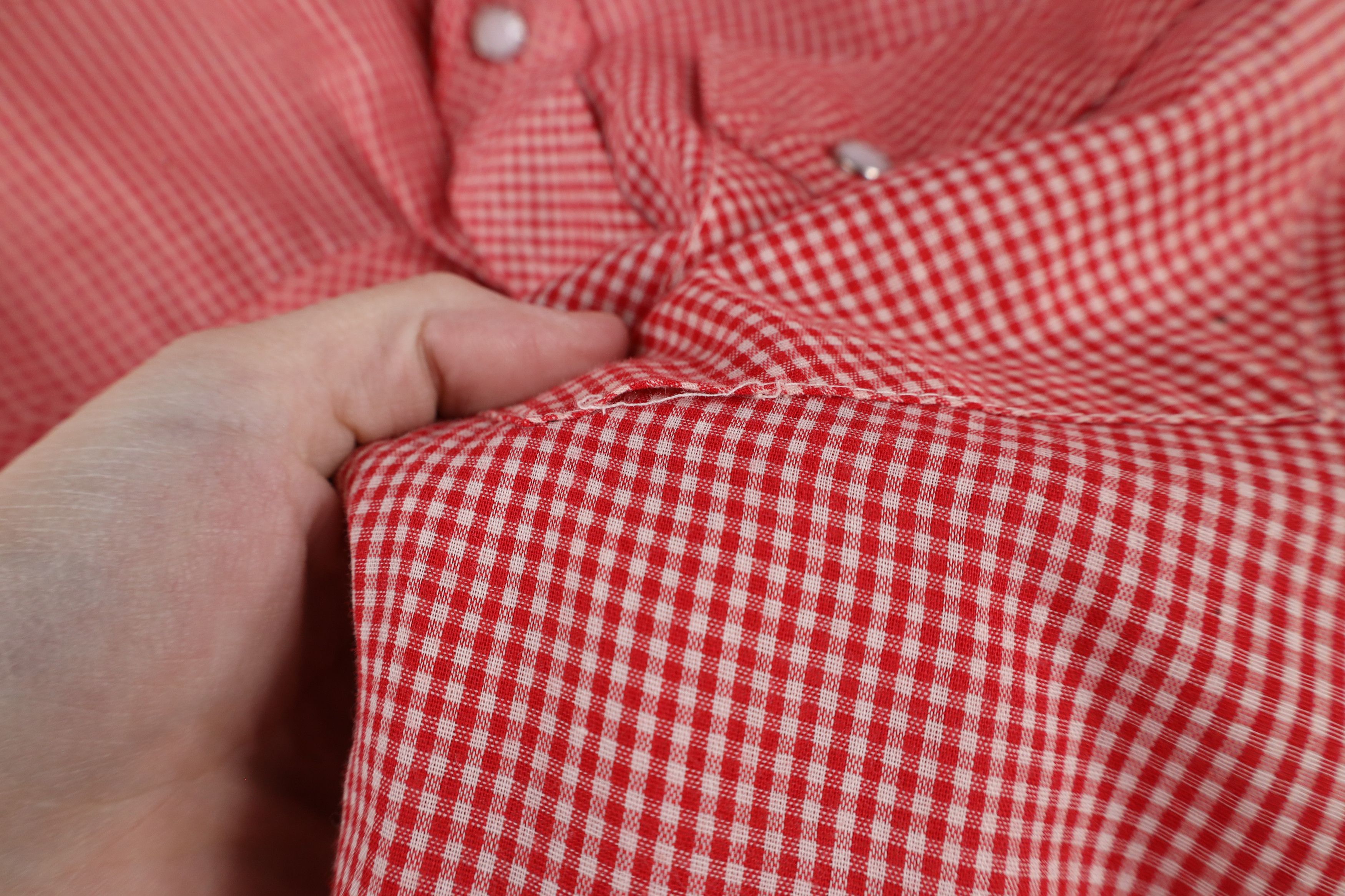 Vintage Vintage 50s Rockabilly Snap Button Shirt Gingham Plaid USA Size US L / EU 52-54 / 3 - 5 Thumbnail