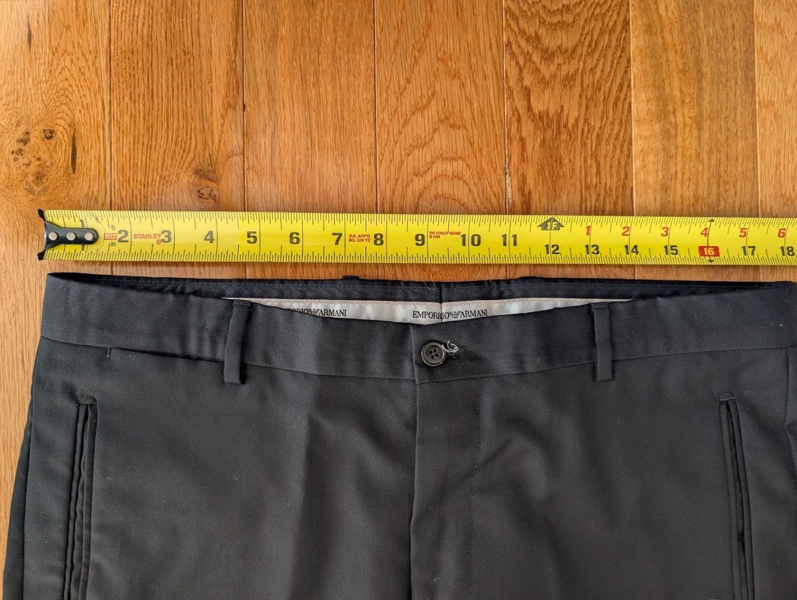 Emporio Armani Black Emporio ARMANI Mens Pants 36 x 32 w/ on-seam pockets Size 36R - 2 Thumbnail