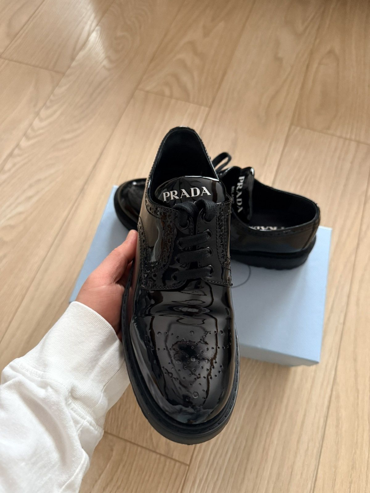 Prada Prada chocolate brushed leather loafers Size US 6 / IT 36 - 9 Thumbnail