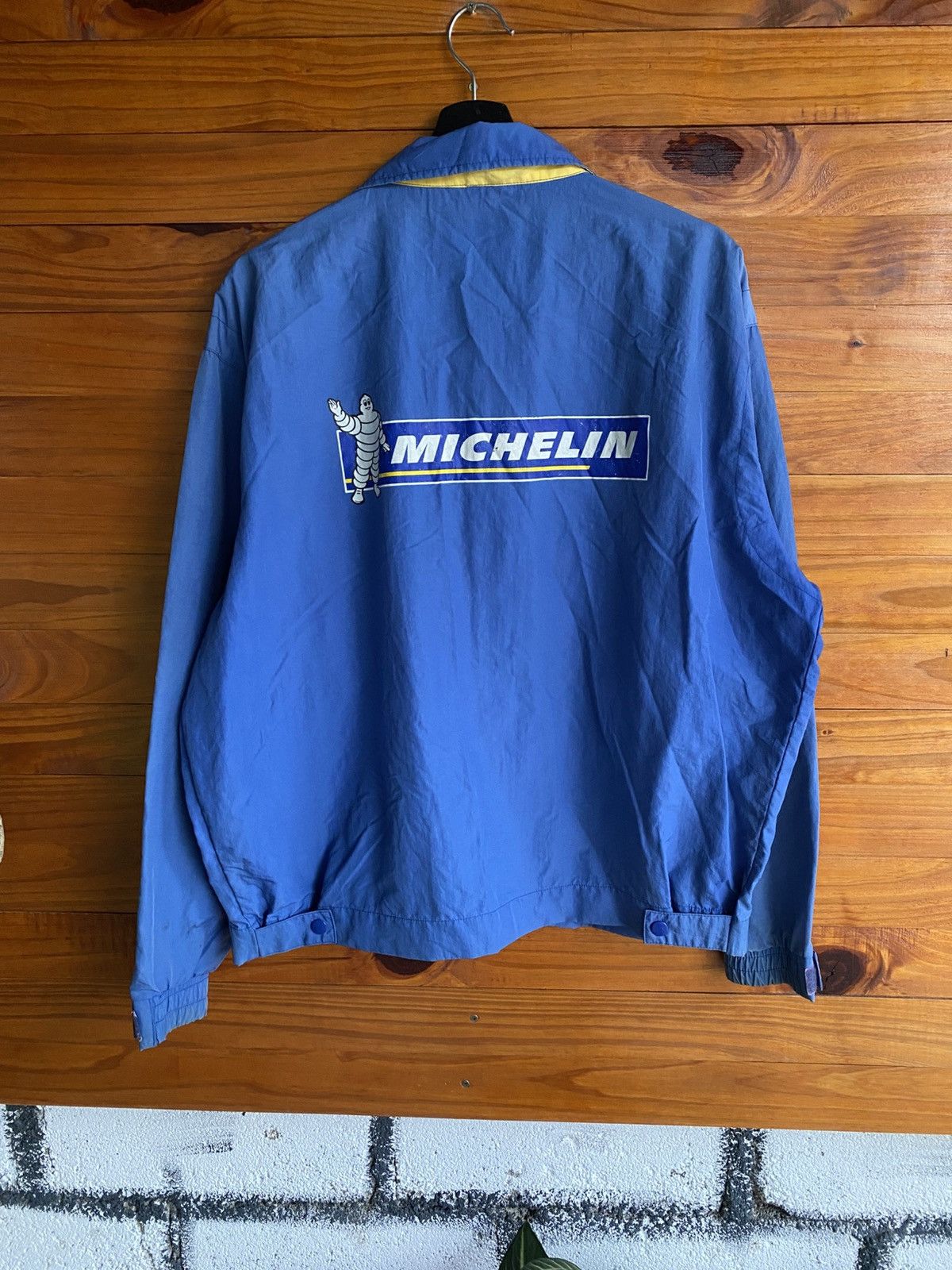 Vintage Vintage Michelin Blue Work Jacket Bibendum Logo Made Japan Size US L / EU 52-54 / 3 - 9 Thumbnail