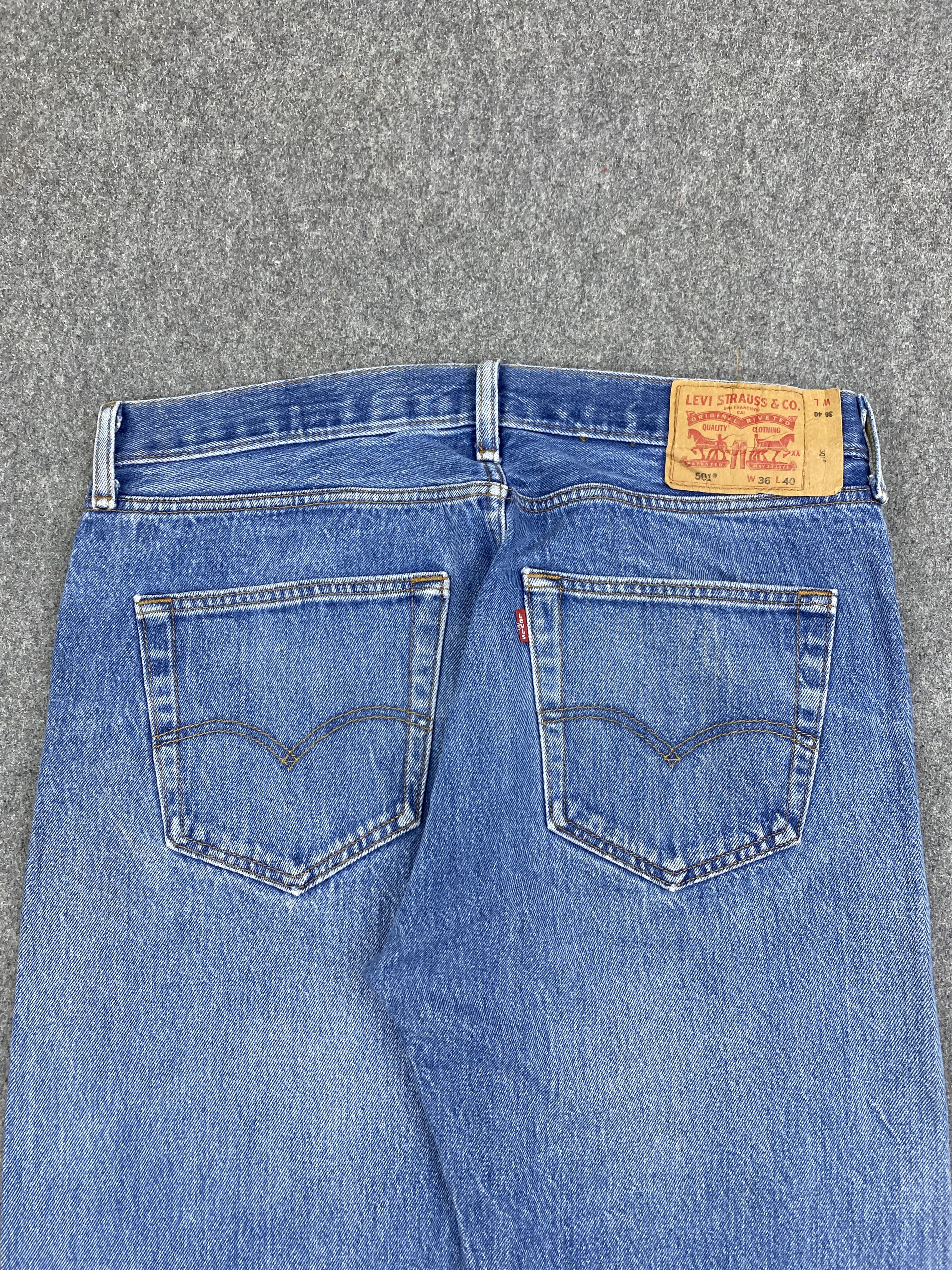Levi's × Vintage Blue Denim Vintage Levis 501 Denim Size US 35 - 4 Thumbnail