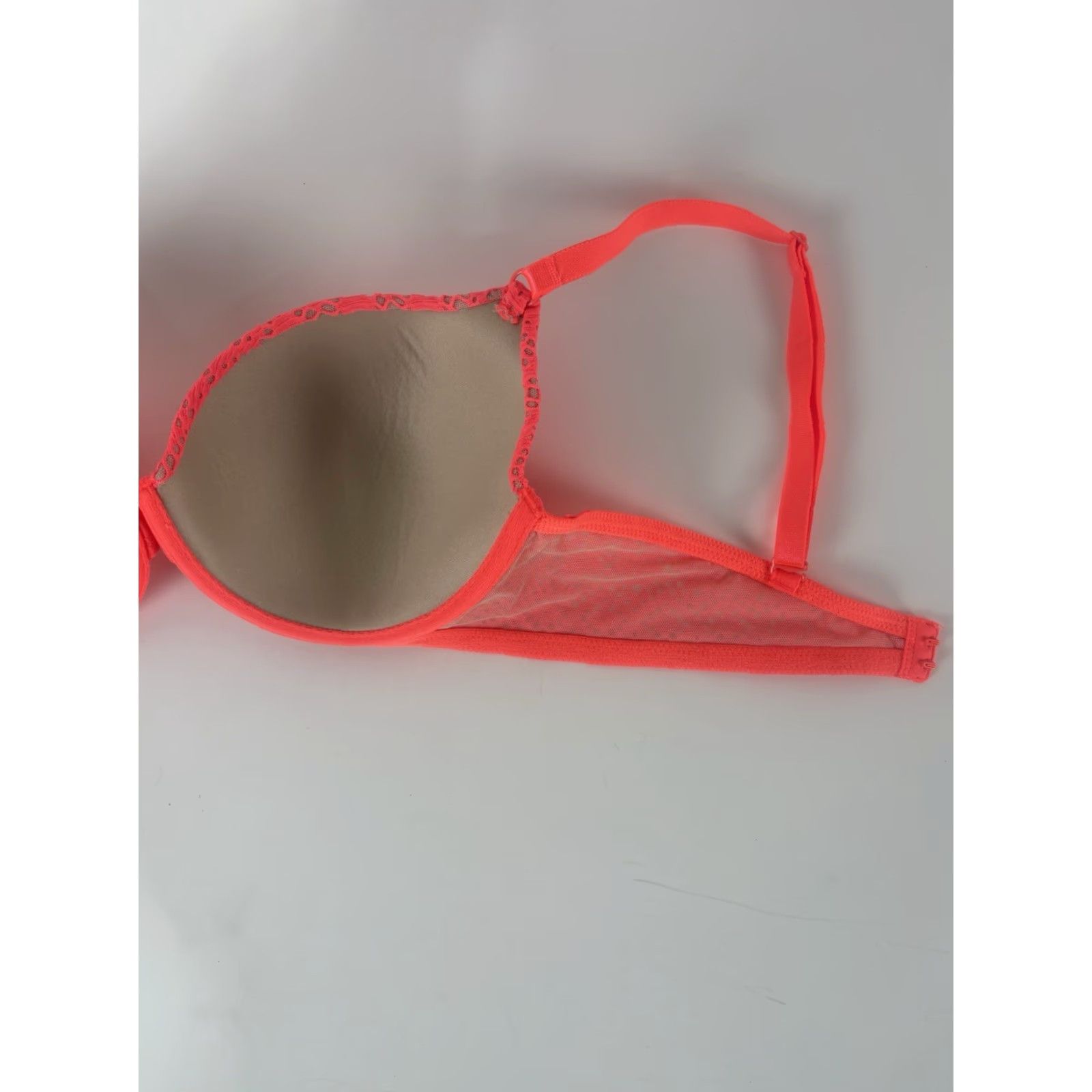 Victoria's Secret Victoria's Secret Bra Women’s 36C Lined Demi Colorblock Bright Orange Teal Size ONE SIZE - 3 Thumbnail