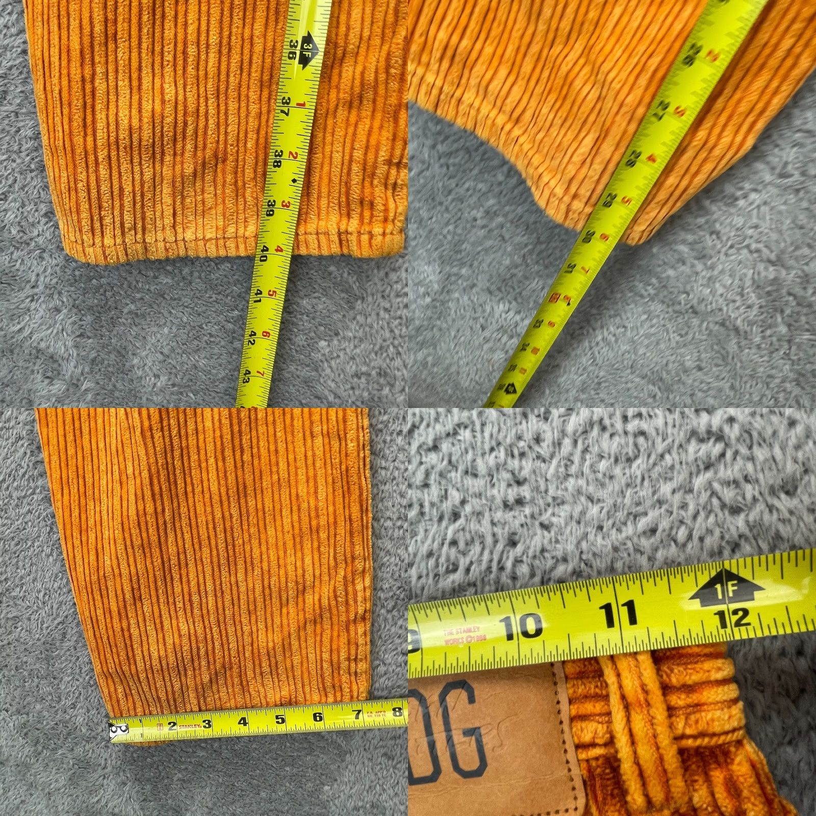 Urban Outfitters VINTAGE Urban Outfitters Pants Womens 24 Orange BDG High Rise Baggy Logo Corduroy Cotton Size 42" / US 20 - 8 Thumbnail