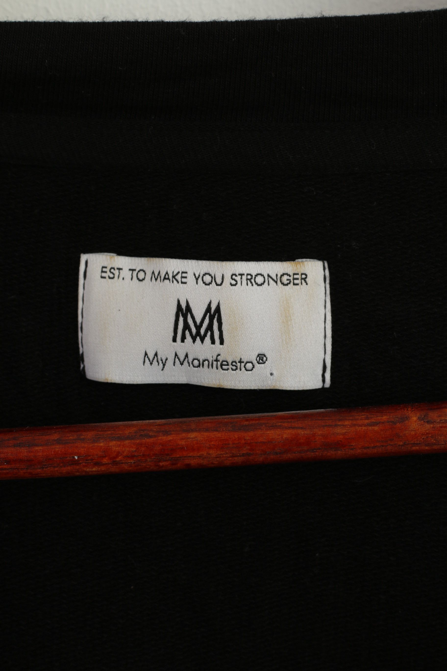 Vintage My Manifesto Women S Shirt Black Cotton Oversize 7922 Size S / US 4 / IT 40 - 4 Thumbnail