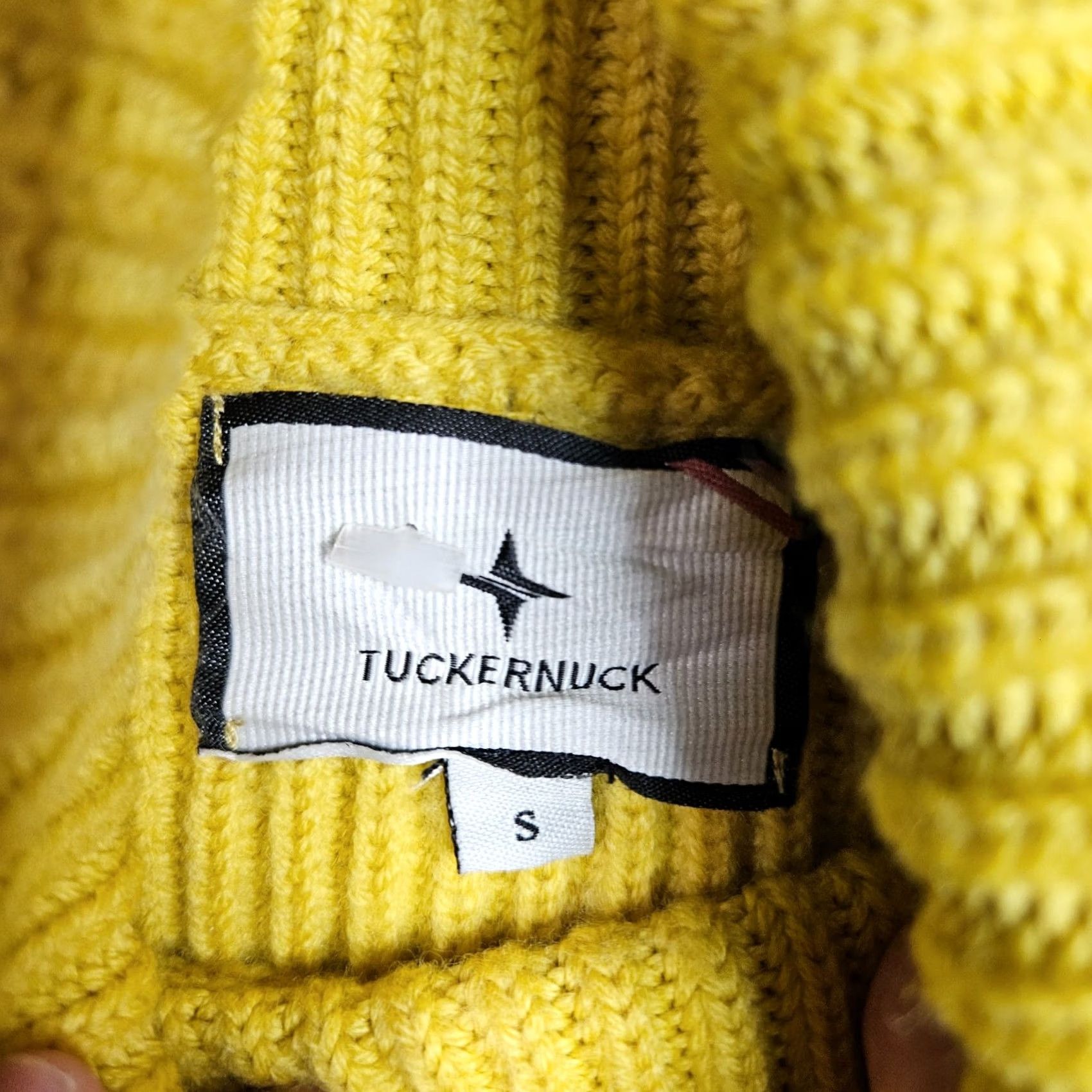 Vintage TUCKERNUCK Women's 100% Wool Ribbed Turtle Neck Yellow Long Sleeve Sweater S Cardigan Modern Knit Entire Size S / US 4 / IT 40 - 8 Thumbnail