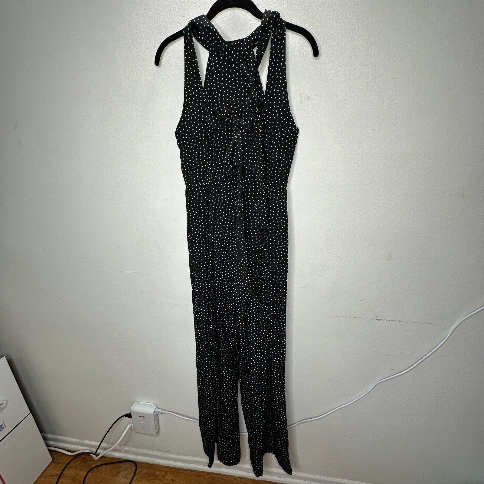Other Audrey Halterneck Polka Dot Open Tie Back Pleat Leg Jumpsuit Size 27" / US 4 / IT 40 - 10 Thumbnail