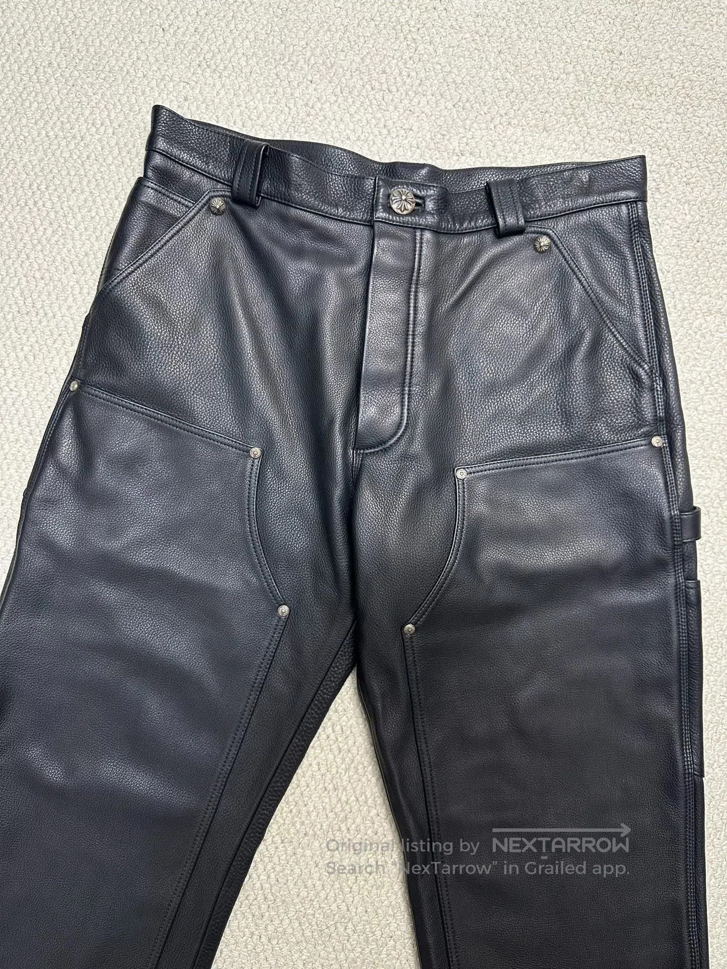 Chrome Hearts Chrome Hearts Leather Double Knee Pants. Size US 34 / EU 50 - 2 Thumbnail