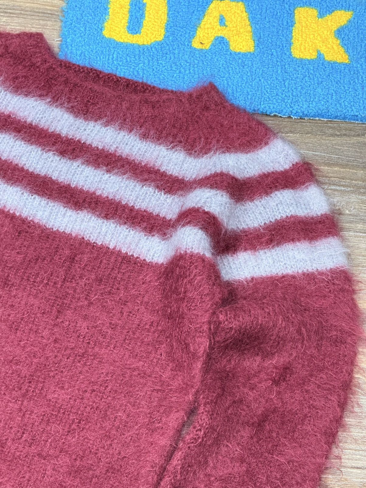 Howlin By Morrison × Howlin' Howlin by Morrison Stripped Red Mohair Crewneck Sweater Size US S / EU 44-46 / 1 - 4 Thumbnail