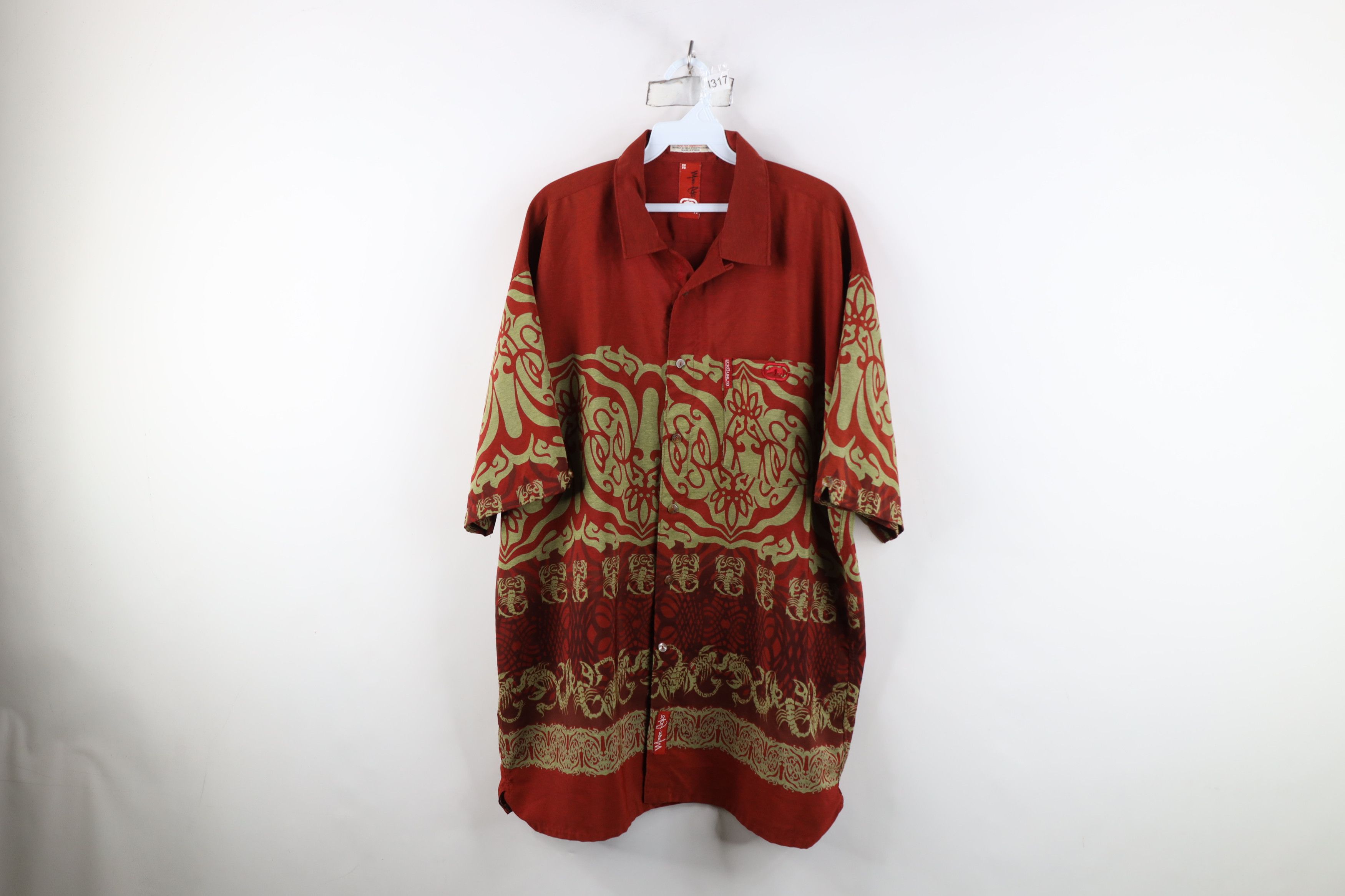 Marc Ecko Vintage 90s Y2K Ecko Scorpion Tribal Hawaiian Button Shirt Size US XL / EU 56 / 4 - 1 Thumbnail