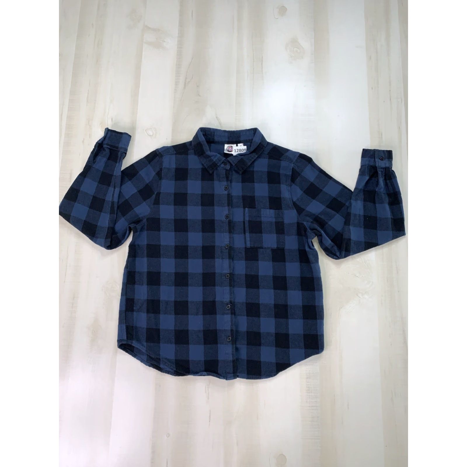 Vintage Grateful Dead Shirt Womens Small Blue Check Plaid Flannel Button-Up Casual Sleeve Long Sleeve Collared Cotton Blend 80s 90s Rock Classic Graphic Print Size S / US 4 / IT 40 - 2 Thumbnail