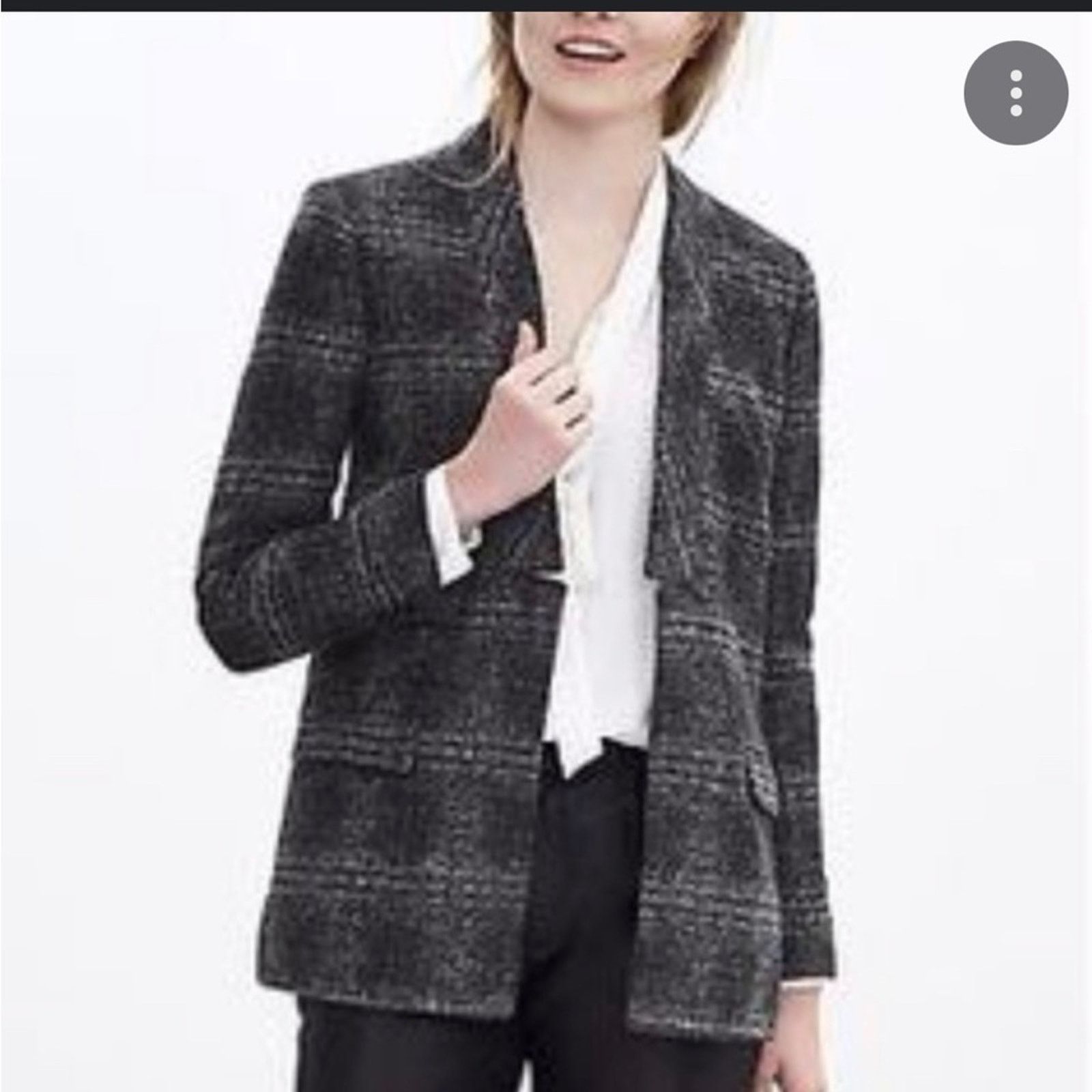Banana Republic Banana Republic plaid wool blend open front longline sz 6 Size M / US 6-8 / IT 42-44 - 1 Thumbnail