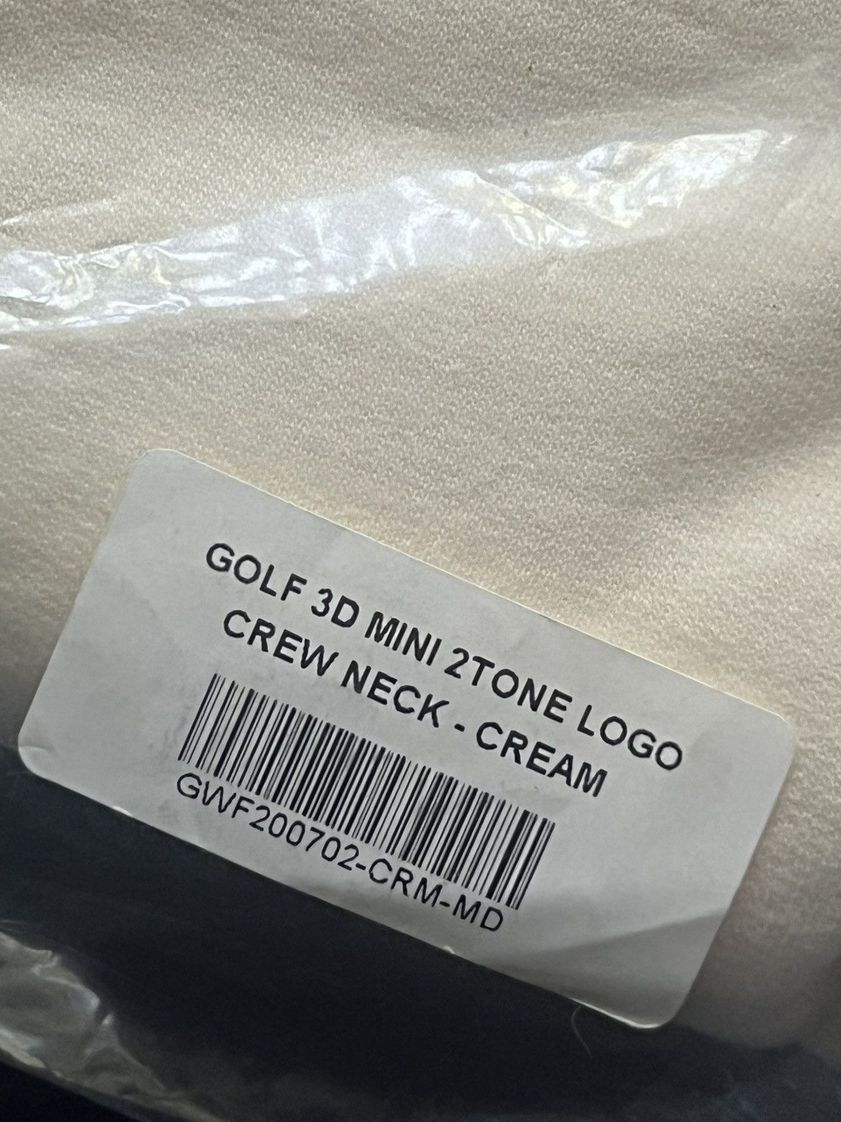 Golf Wang Golf 3D mini 2 tone logo crew neck- cream Size US M / EU 48-50 / 2 - 2 Thumbnail