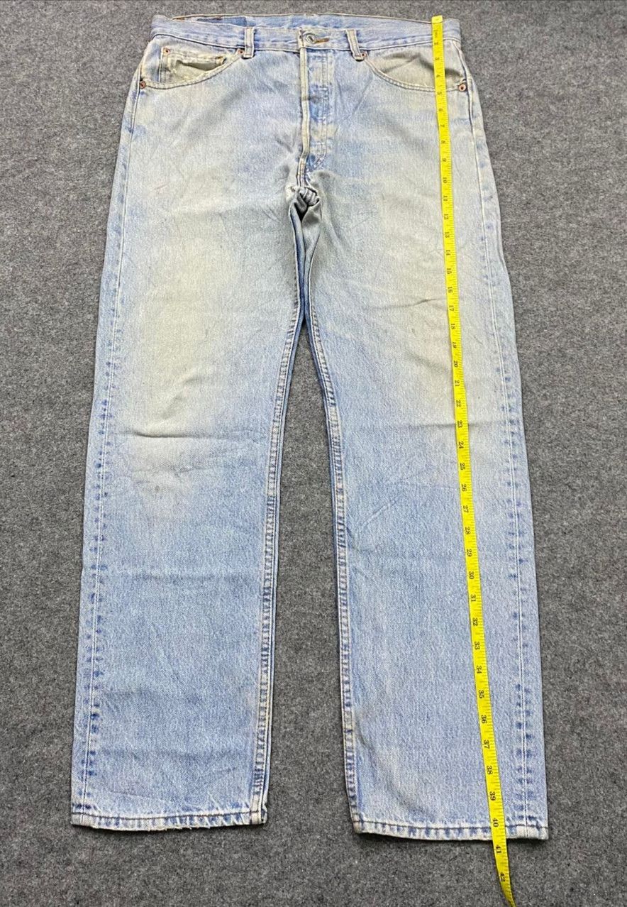 Levi's Vintage Clothing Vintage 90s Levis 501 Distressed denim Kurt Cobain Style Size US 34 / EU 50 - 3 Thumbnail
