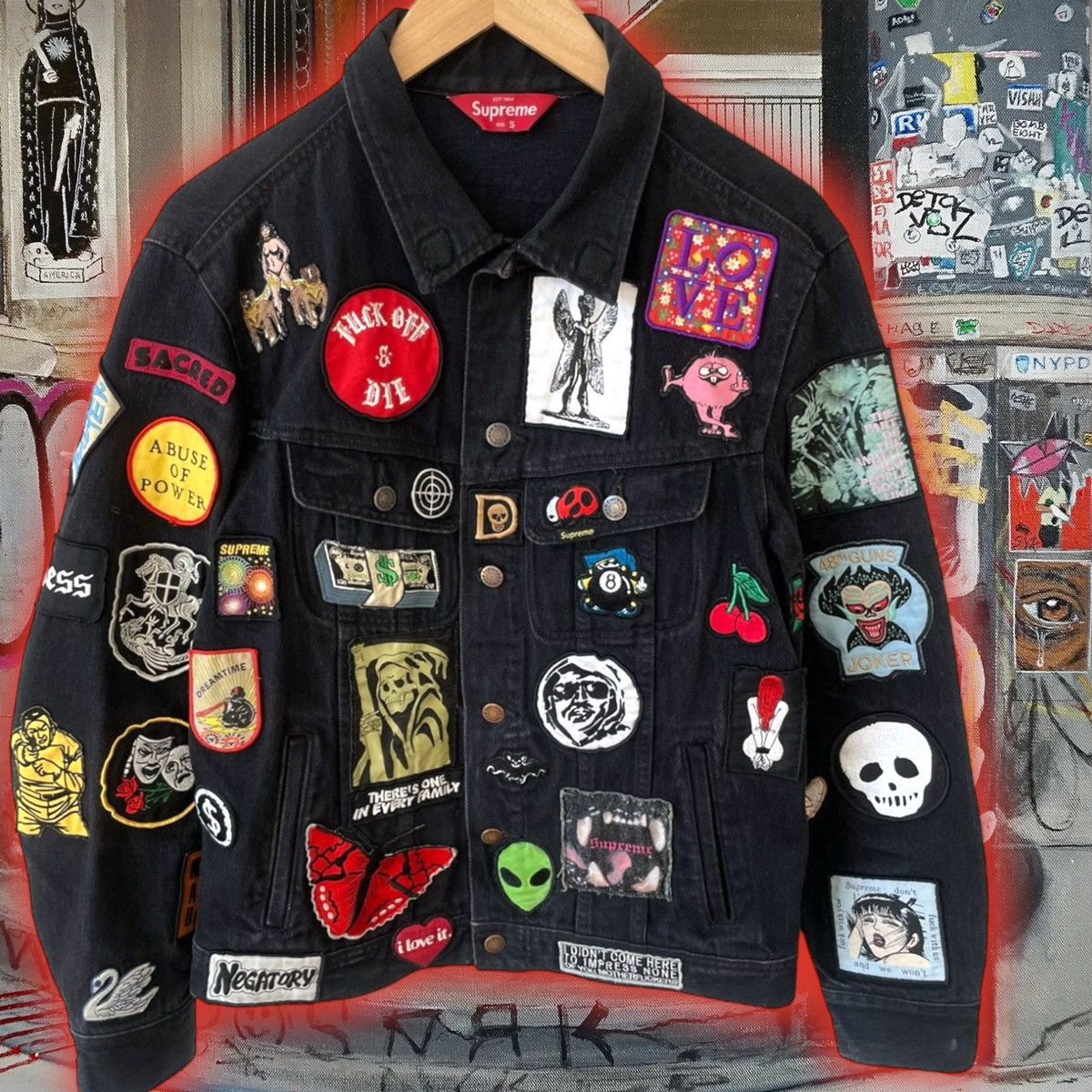 Supreme 🚨GRaiL ALeRt🚨2018 SuPReMe PaTcHeS 🚸 DeNiM TRuCKeR JaCKet 🧥 Size US M / EU 48-50 / 2 - 4 Thumbnail