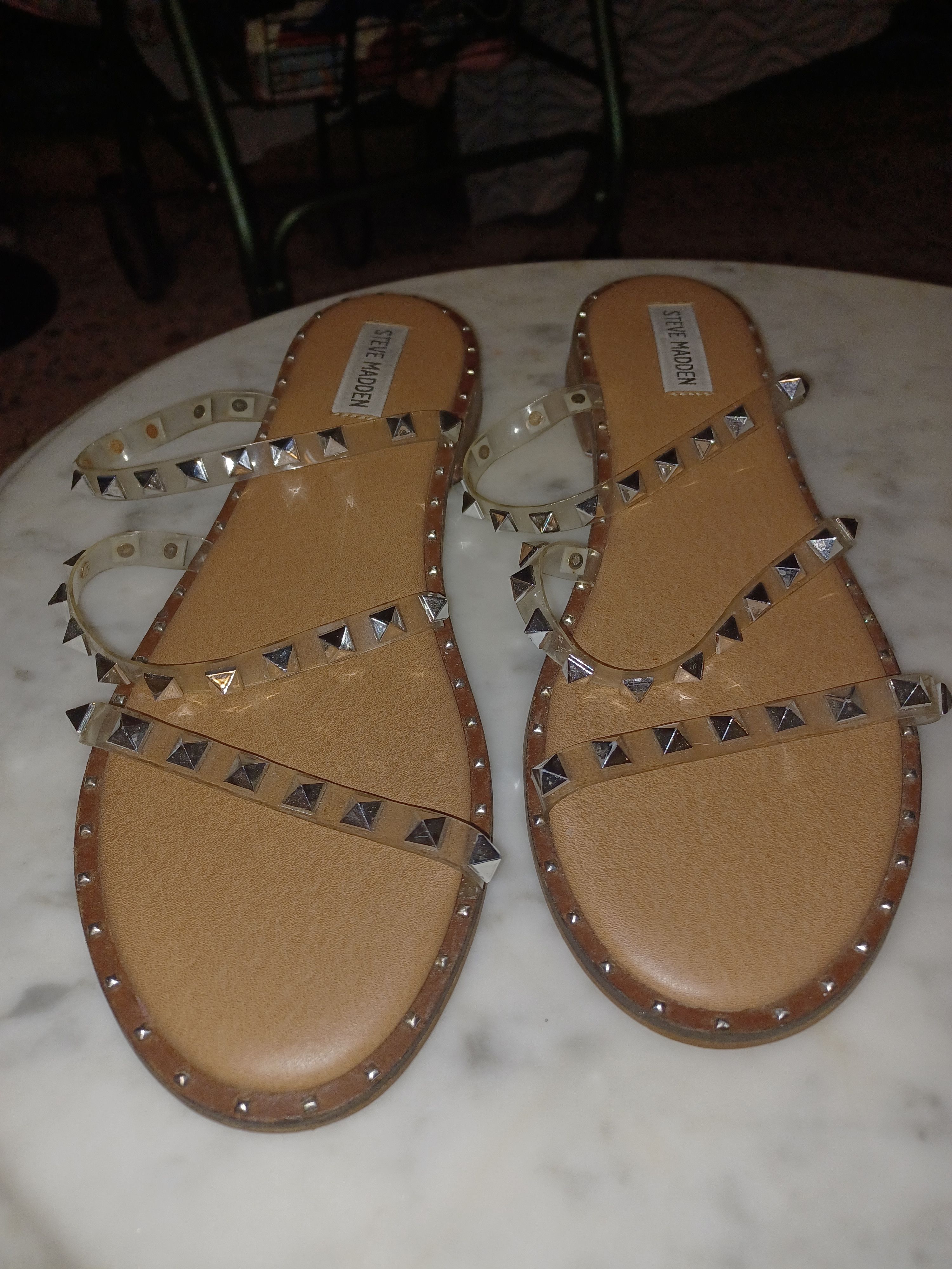 Steve Madden Steve Madden Women's Sandals SZ 10 Brown Silver Size US 10 / IT 40 - 2 Thumbnail