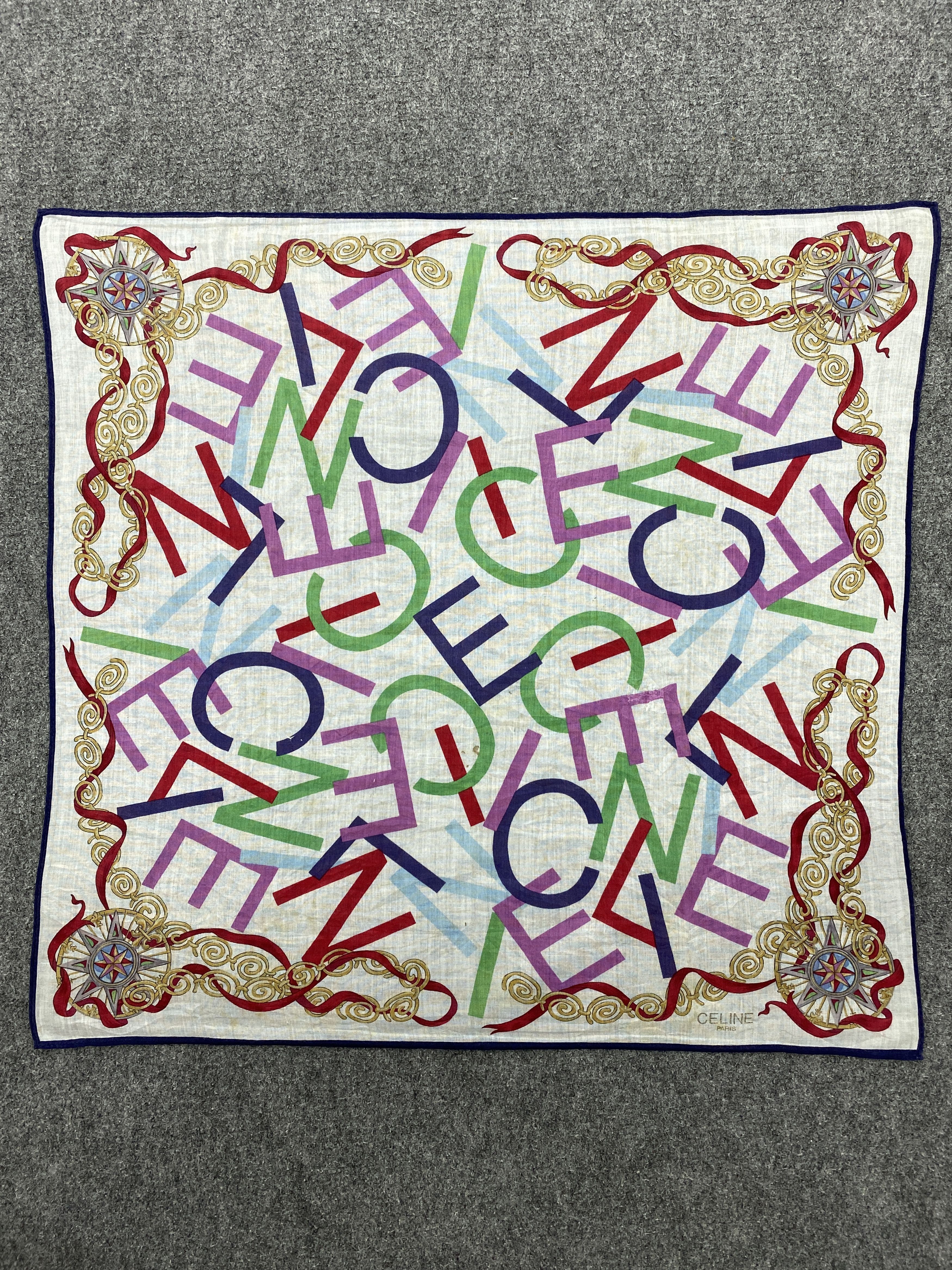 Celine Celine Handkerchief / Neckerchief / Bandana HKC0951 Size ONE SIZE - 4 Thumbnail