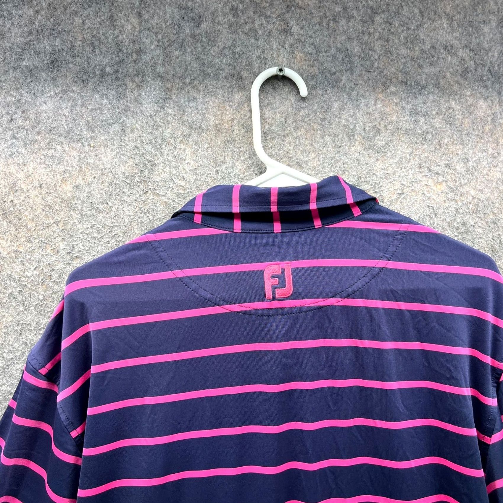 Footjoy FootJoy Polo Shirt Mens Large Purple Stripes Golf Preppy Vintage No Size US L / EU 52-54 / 3 - 3 Thumbnail