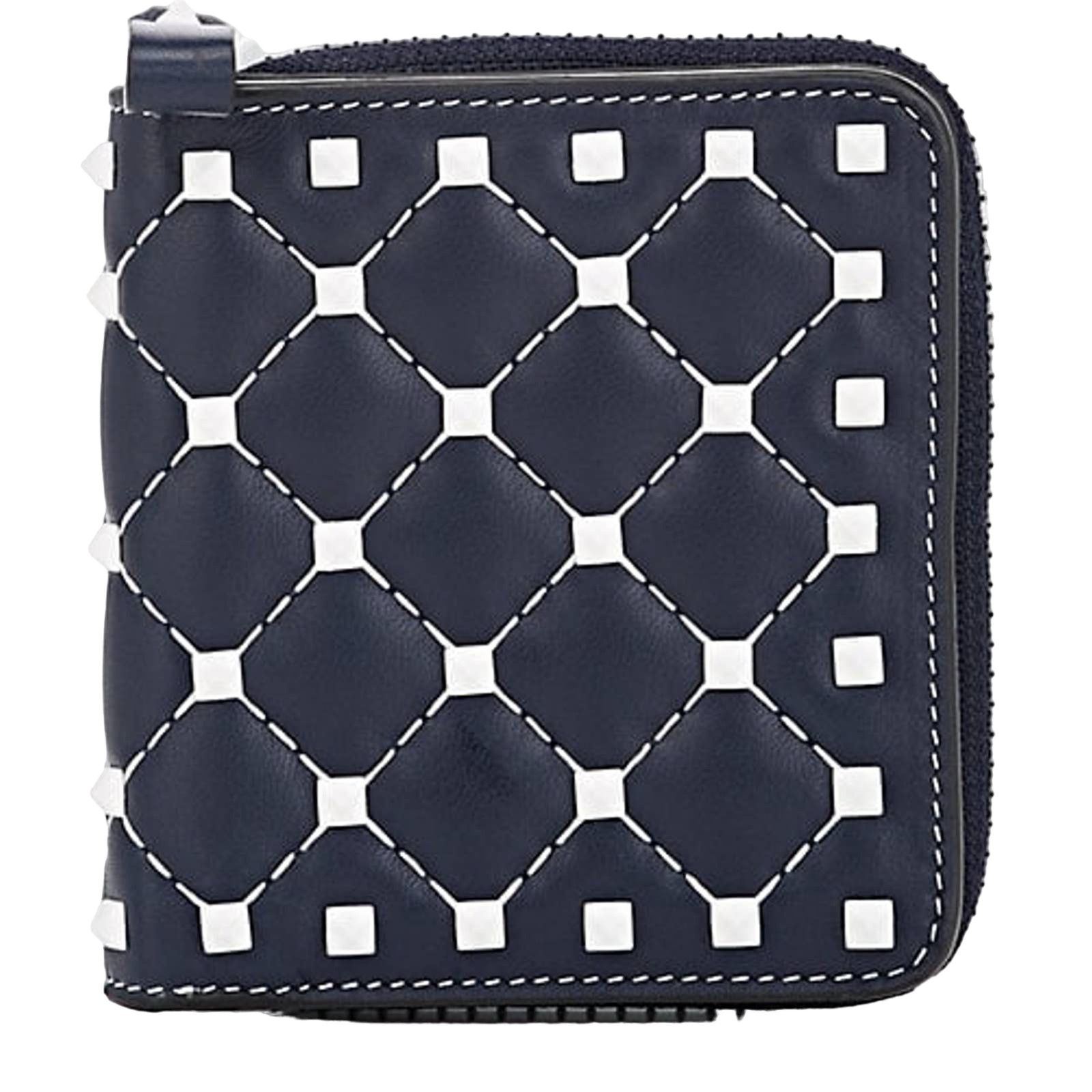 Valentino Valentino Spike Leather Small Zip French Compact Wallet Size ONE SIZE - 1 Thumbnail