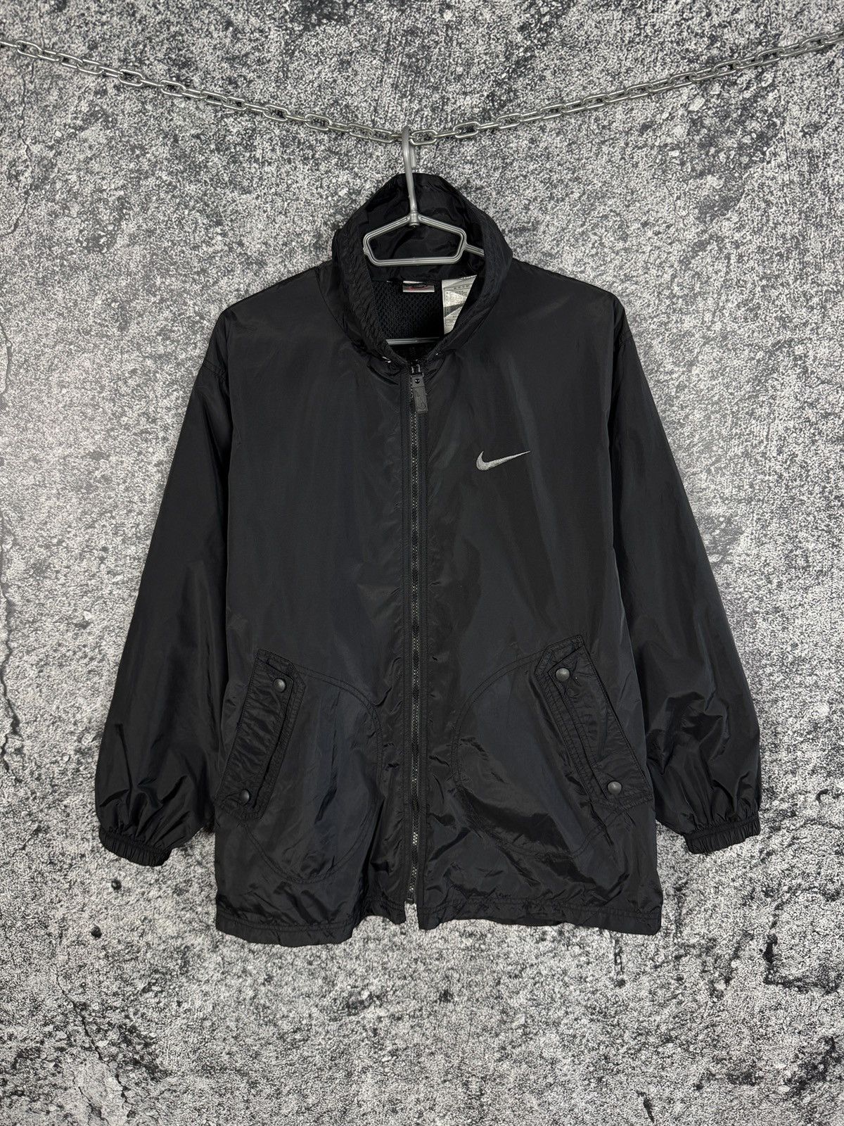 Nike Vintage 90s Nike Sport Nylon Jacket Windbreaker Size L Size US L / EU 52-54 / 3 - 2 Thumbnail