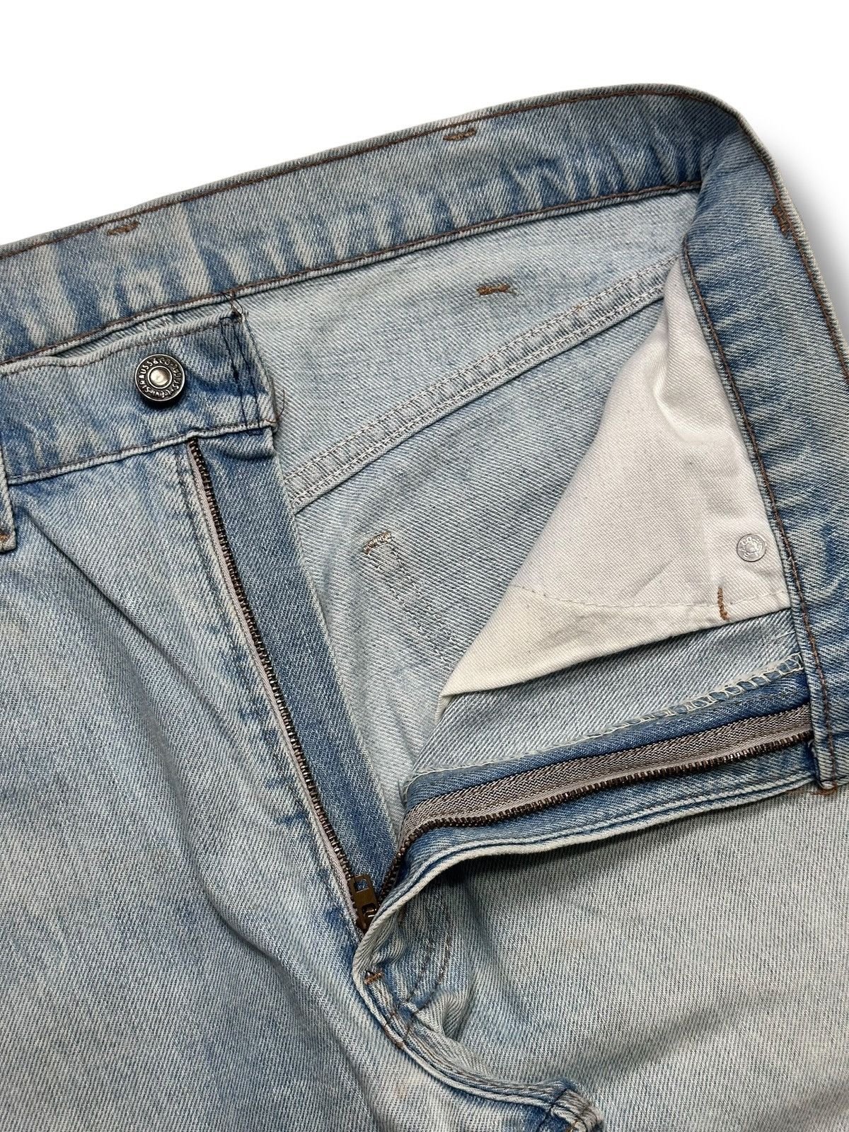 Levi's Vintage 70s Levi's 505 Straight-Leg Denim Jeans Light Wash Size US 33 - 11 Thumbnail