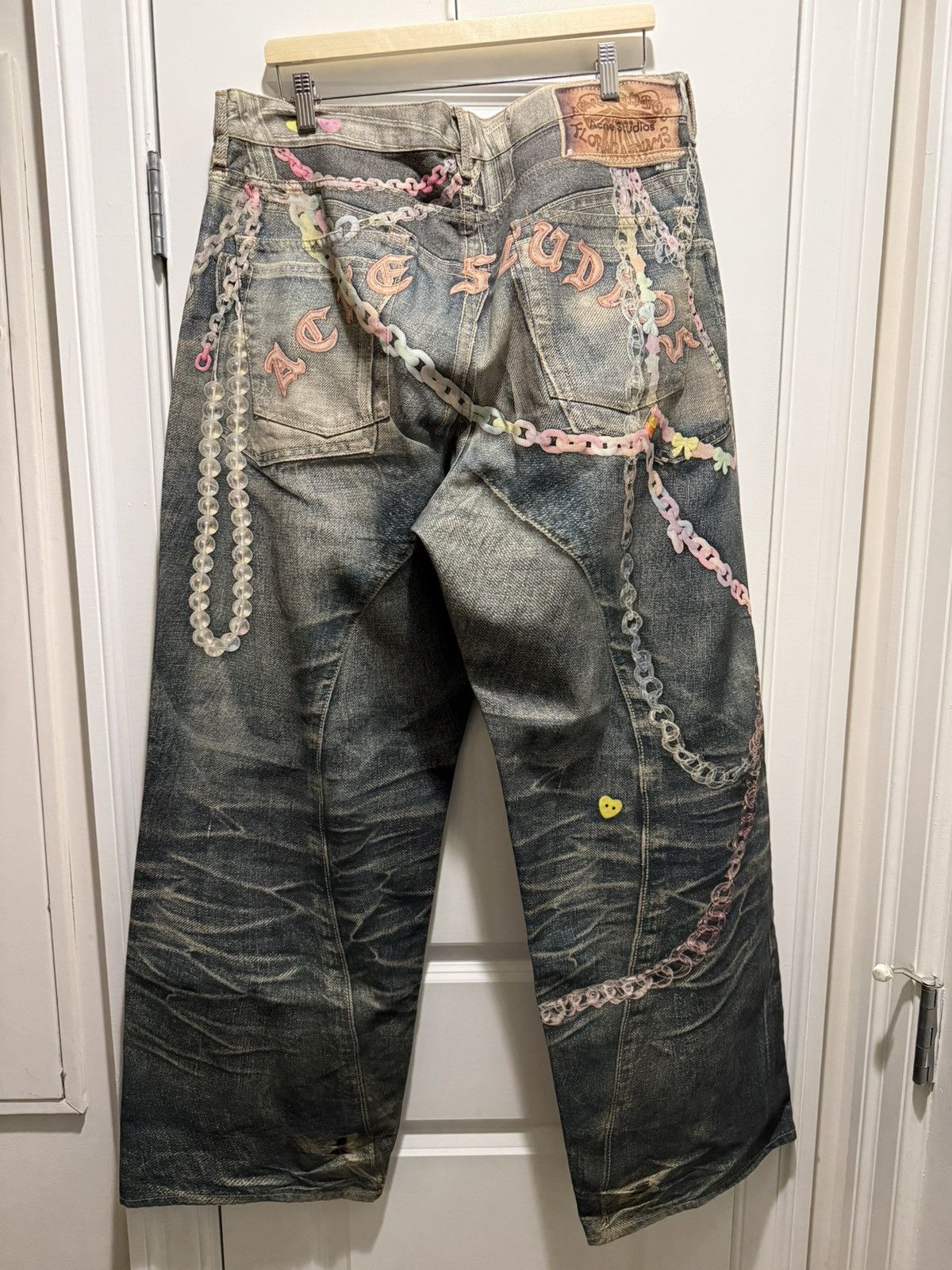 Acne Studios Acne Studios 1981M baggy trompe-l’oeil print denim Size US 38 / EU 54 - 4 Thumbnail