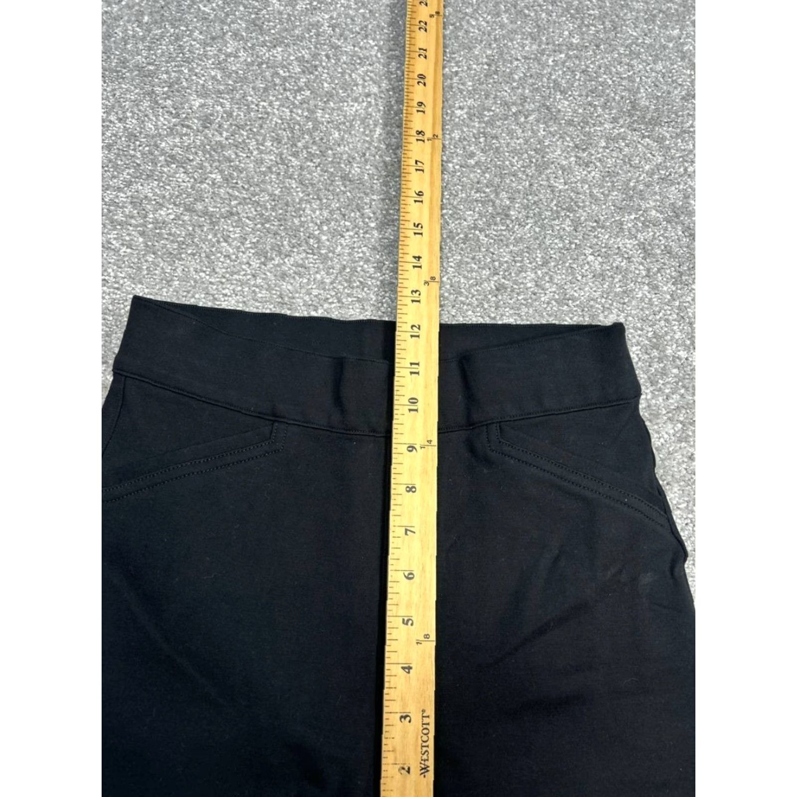 Spanx Spanx Black Ponte Legging Pants Womens Small Nylon Stretch High Rise Tapered Leg Slim Pockets Size 28" / US 6 / IT 42 - 4 Thumbnail