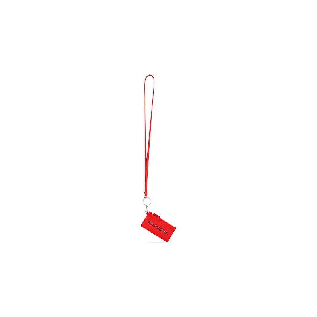 Balenciaga oc11z0225 Size: OS / Cash Card Case On Keychain in Red Size ONE SIZE - 1 Thumbnail
