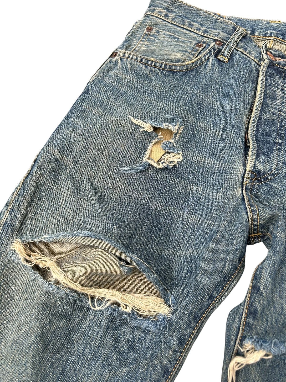 Japanese Brand × Kapital × Vintage Rusty Edwin Selvedge Distressed Denim Jeans Size US 27 - 6 Thumbnail