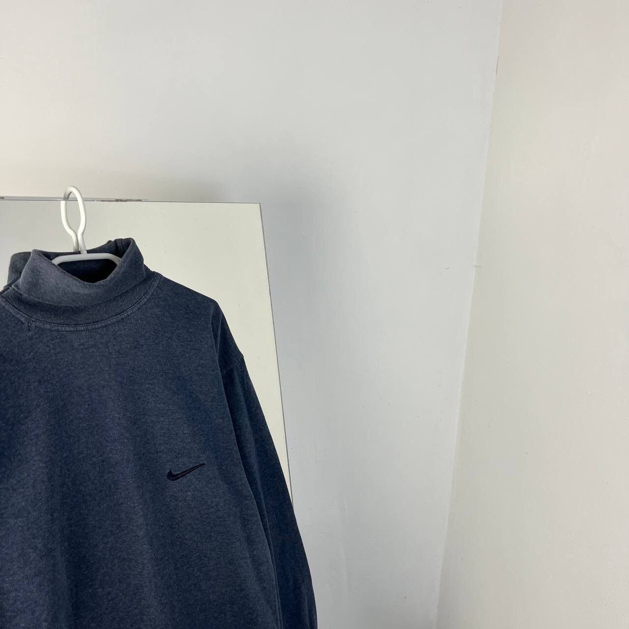 Vintage Vintage Nike Mini Swoosh Y2k Boxy Fit Sweatshirt Turtleneck Size US XL / EU 56 / 4 - 2 Thumbnail
