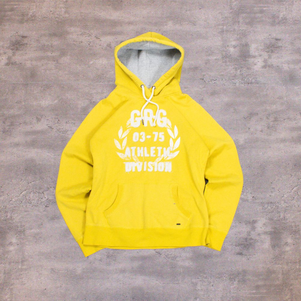 Abercrombie & Fitch Y2K 00'S GRG Montreal Yellow Mall Core Grunge Yellow Hoodie Size US M / EU 48-50 / 2 - 1 Thumbnail