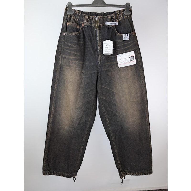 Maison MIHARA YASUHIRO o1rshd1 Amateur Sewn Wide Denim Jeans in Black Size US 32 / EU 48 - 2 Thumbnail