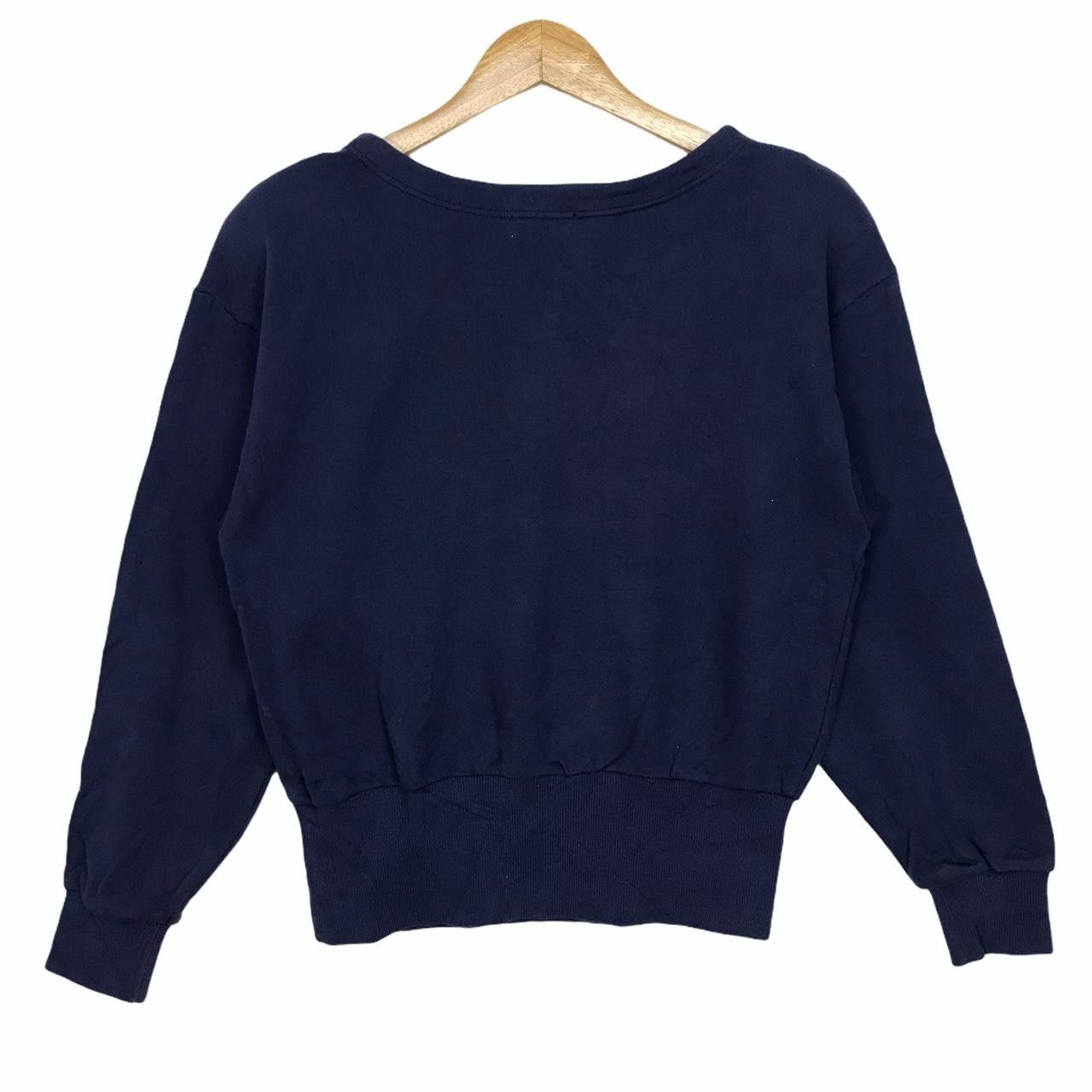 Courreges Vintage COURREGES Cropped Top Spell Out Flower Navy Blue Size S / US 4 / IT 40 - 3 Thumbnail
