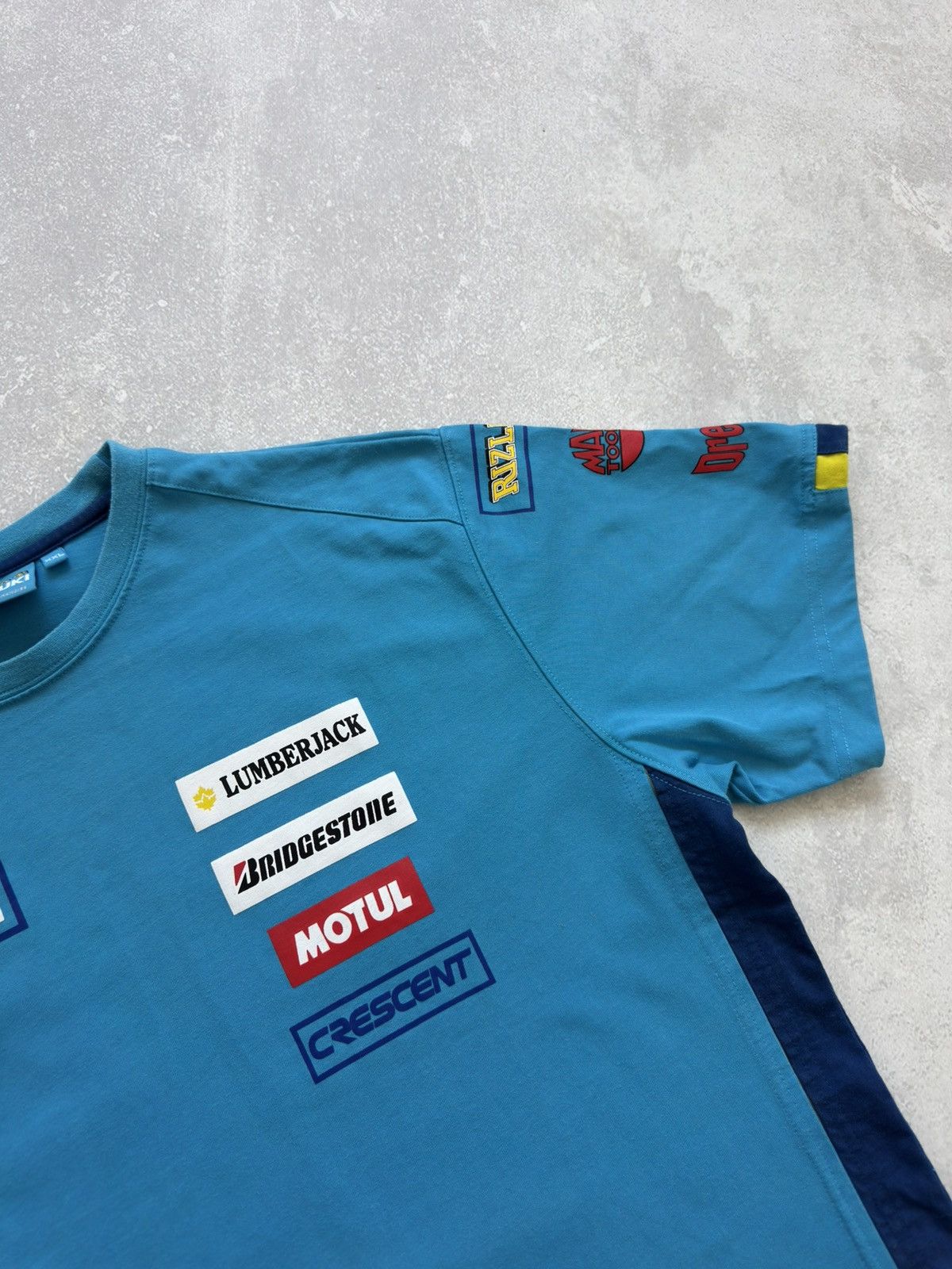 NASCAR Vintage Suzuki Rizla Motorcycle Racing Tee T-Shirt Rare Blue Size US XXL / EU 58 / 5 - 8 Thumbnail