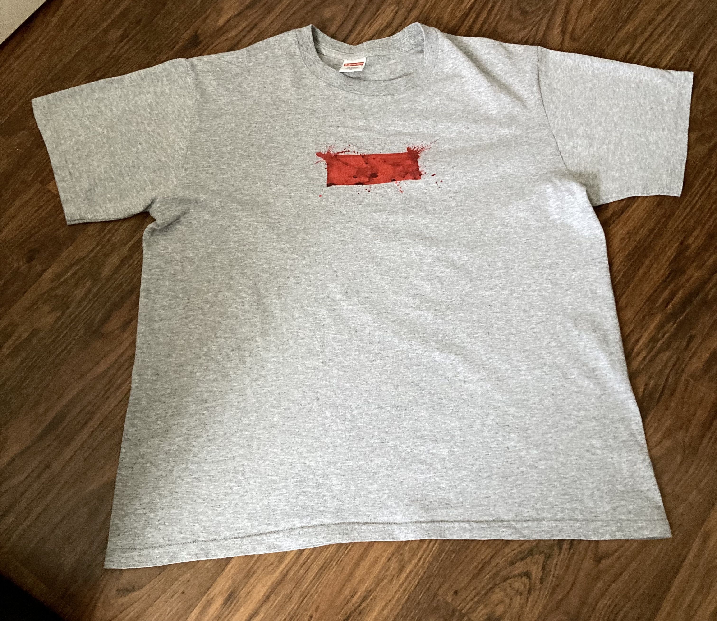 Supreme Ralph Steadman box logo grey Medium made in USA Size US M / EU 48-50 / 2 - 1 Thumbnail