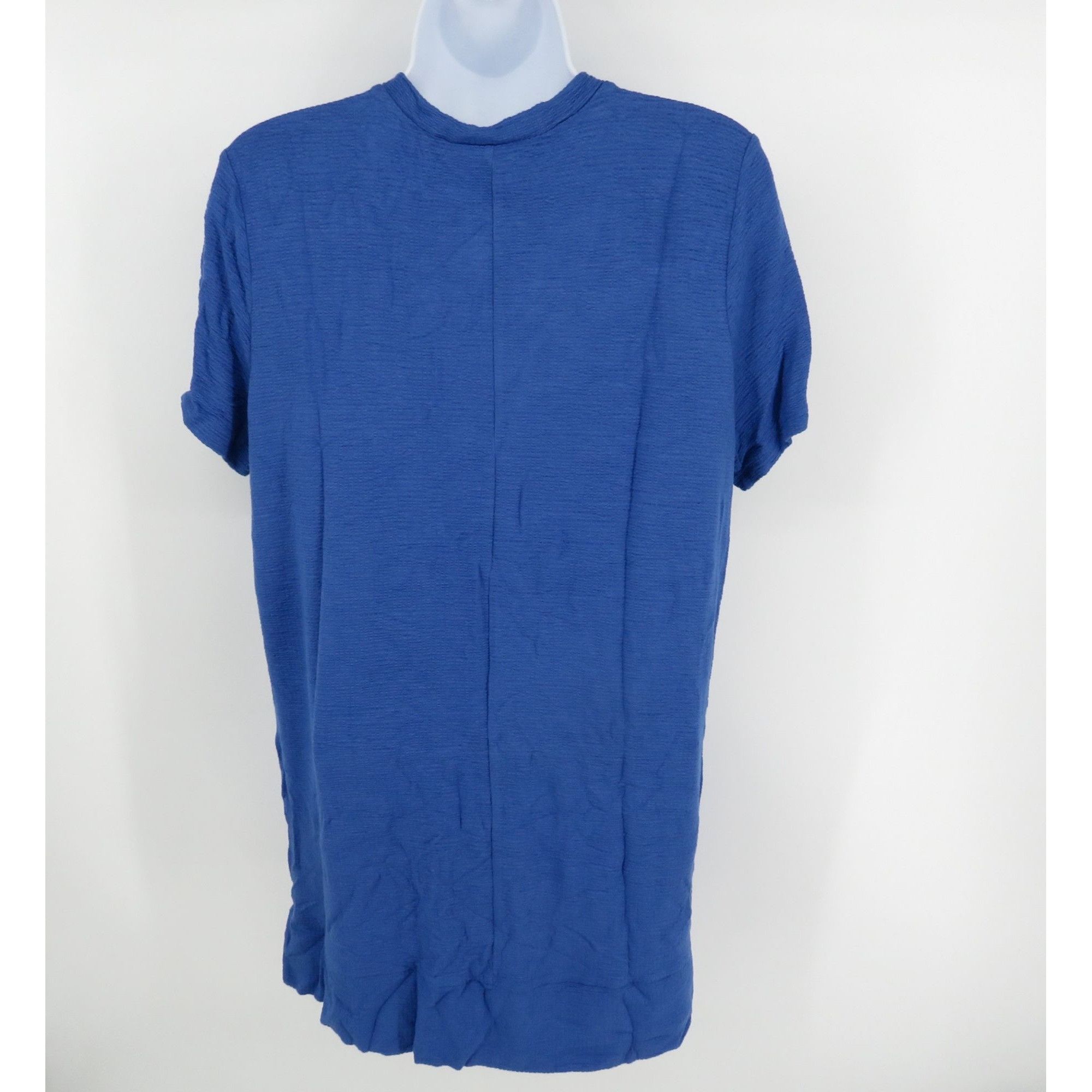 Adrianna Papell Adrianna Papell Blue V-Neck Short Sleeve T-Shirt Medium NWT Size M / US 6-8 / IT 42-44 - 4 Thumbnail