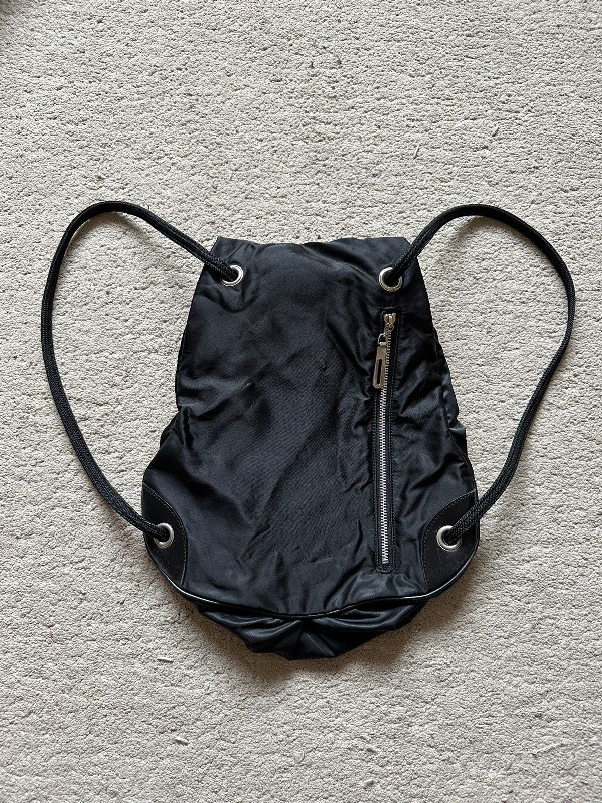Tokio Kumagai 1980s Tokio Kumagai folded Drawstring Nylon Backpack Size ONE SIZE - 6 Thumbnail