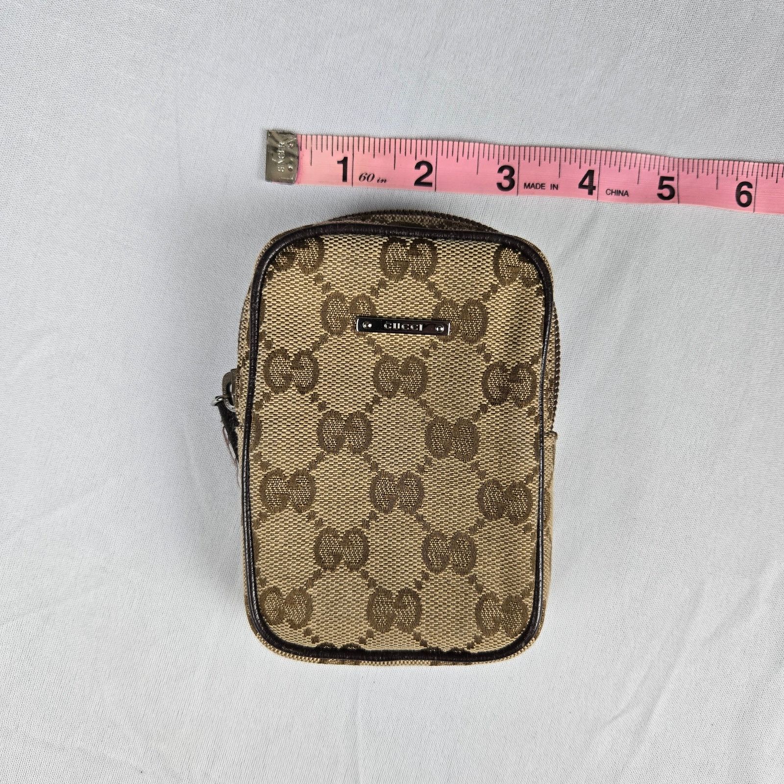 Gucci Gucci Monogram Mini Zip Canvas Pouch Size ONE SIZE - 16 Thumbnail
