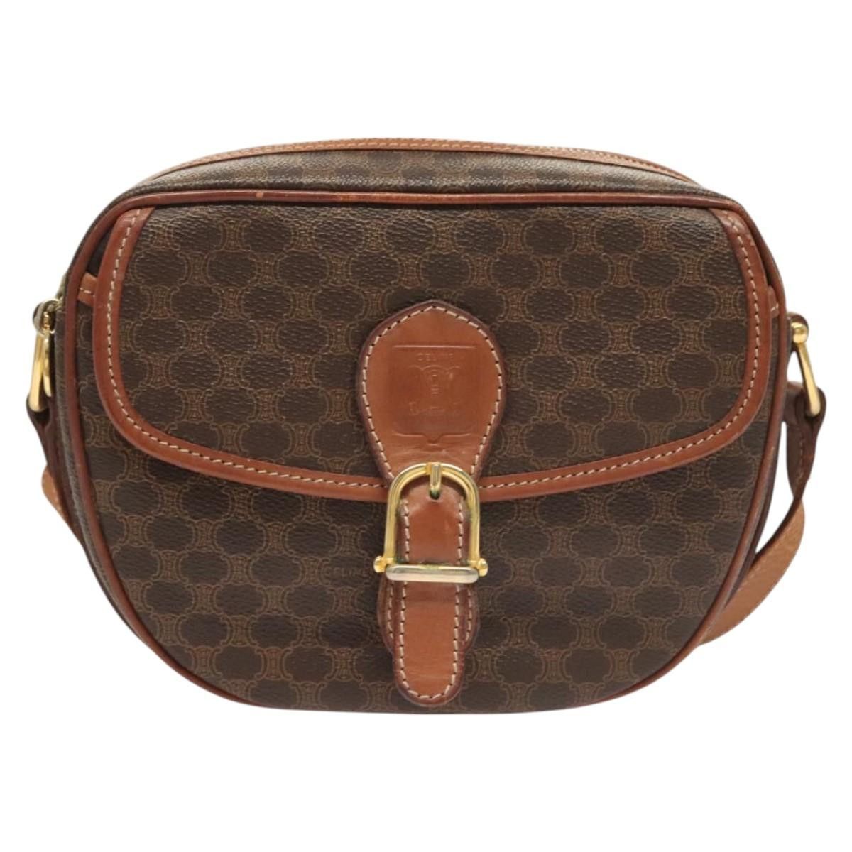 Celine CELINE Macadam Canvas Shoulder Bag Pvc Brown Gold Size ONE SIZE - 2 Thumbnail