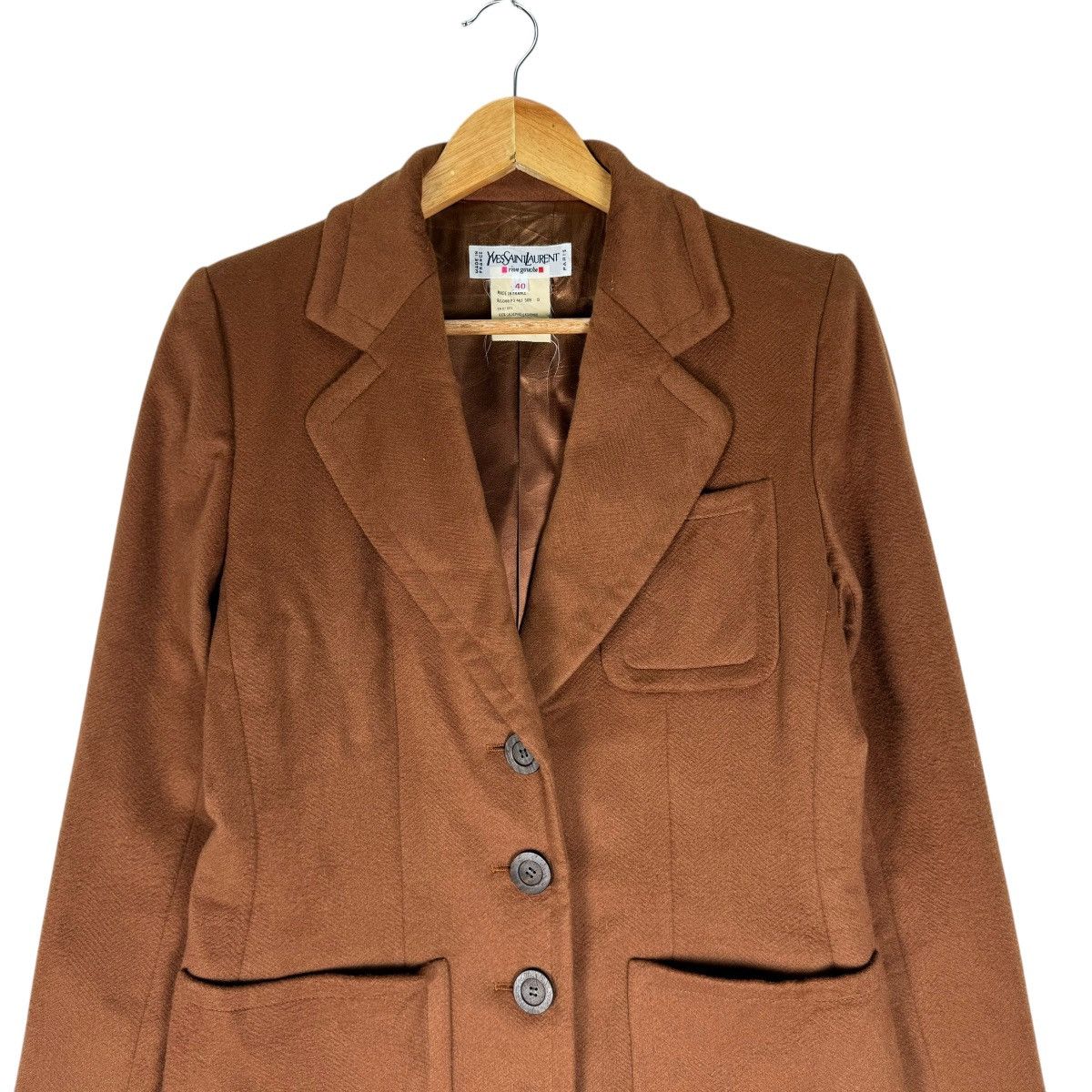 Yves Saint Laurent ⚡️YVES SAINT LAURENT RIVE GAUCHE COAT JACKET Size M / US 6-8 / IT 42-44 - 3 Thumbnail