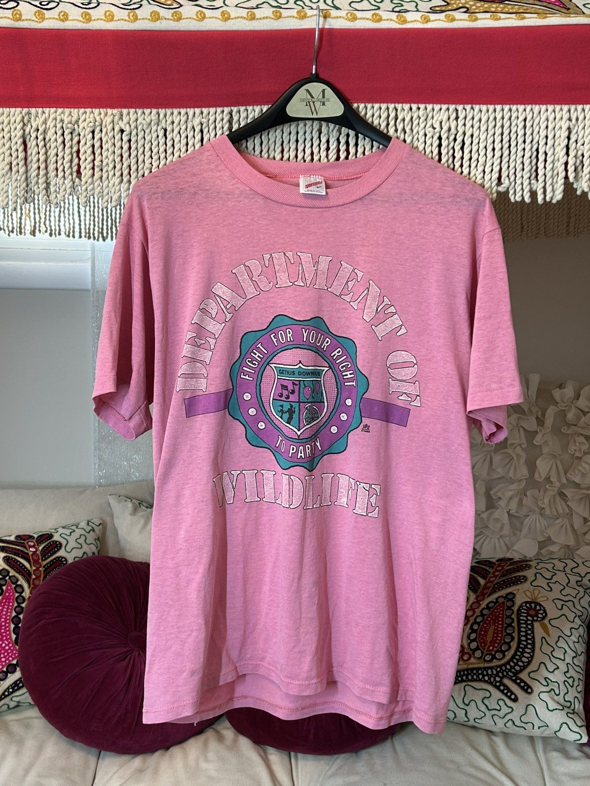 Jerzees Vintage 1980’s “Fight For Your Right” Single Stitch Tee Size US L / EU 52-54 / 3 - 1 Thumbnail