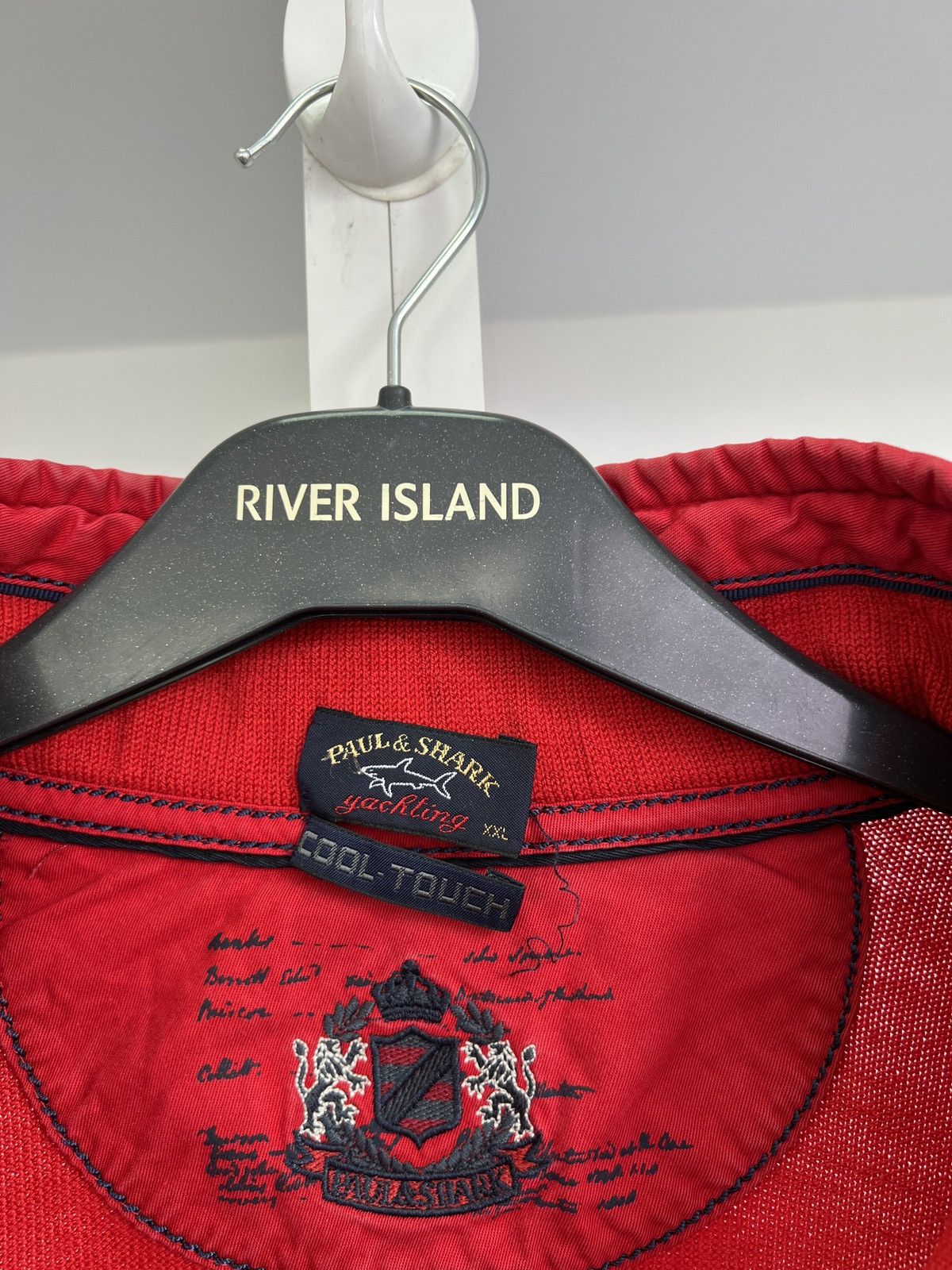 Paul & Shark × Vintage Vintage Paul Shark Red Knit 1/3 Zip Sweater Size US XXL / EU 58 / 5 - 11 Thumbnail