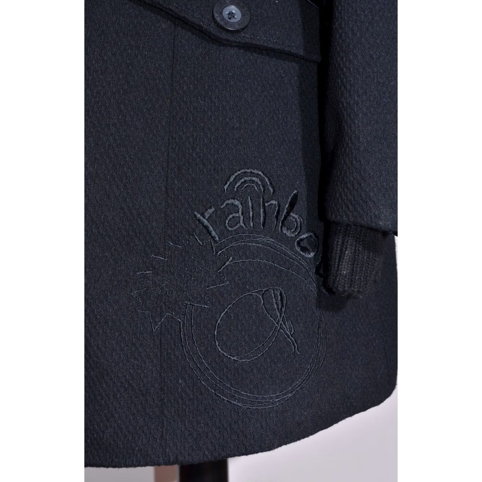 Desigual Desigual Coat Womens Black Long Overcoat with Pockets Belted Size 44 Regular XS? Size M / US 6-8 / IT 42-44 - 6 Thumbnail