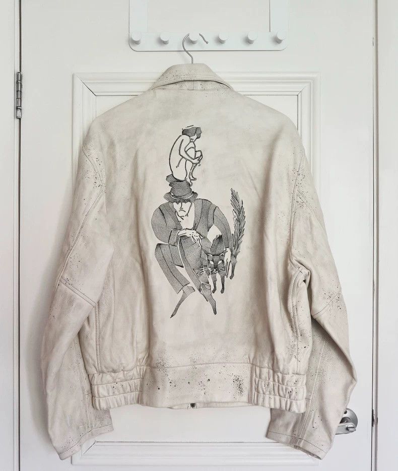 Enfants Riches Deprimes Enfants Riches Deprimes SS 24 White Splash Leather Jacket 2 Size US XL / EU 56 / 4 - 3 Thumbnail