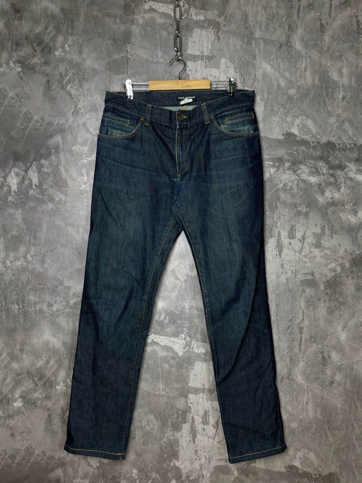 Dolce & Gabbana × Vintage Dolce & Gabbana tear Vintage Pants Denim Italia Leather Logo Size US 31 - 1 Thumbnail