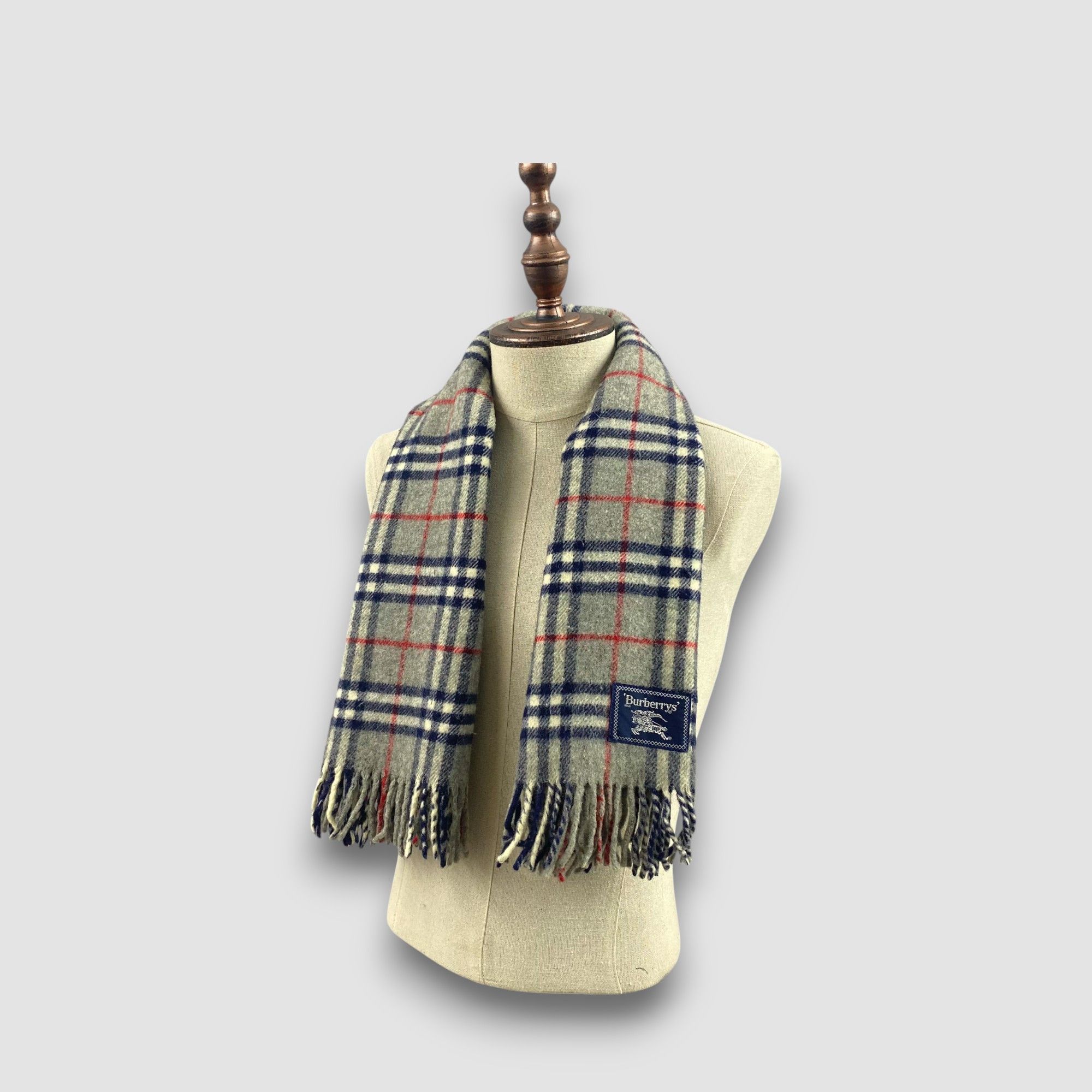 Burberry Vintage Burberry Scarf Muffler Wool Shawls Babushka Scarves Size ONE SIZE - 2 Thumbnail
