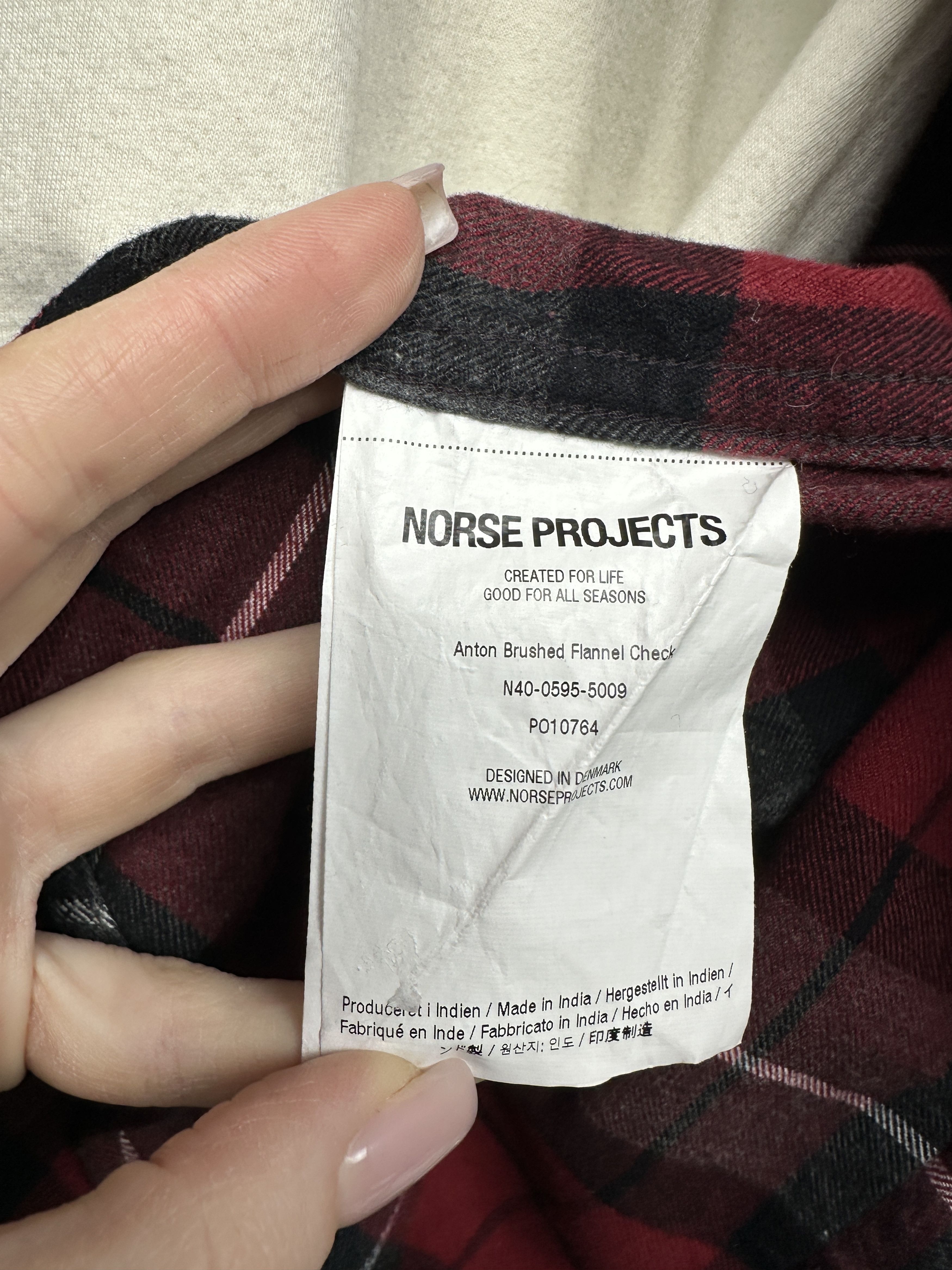 Norse Projects Norse Projects Mens Anton Brushed Flannel Plaid Shirt Size US S / EU 44-46 / 1 - 4 Thumbnail